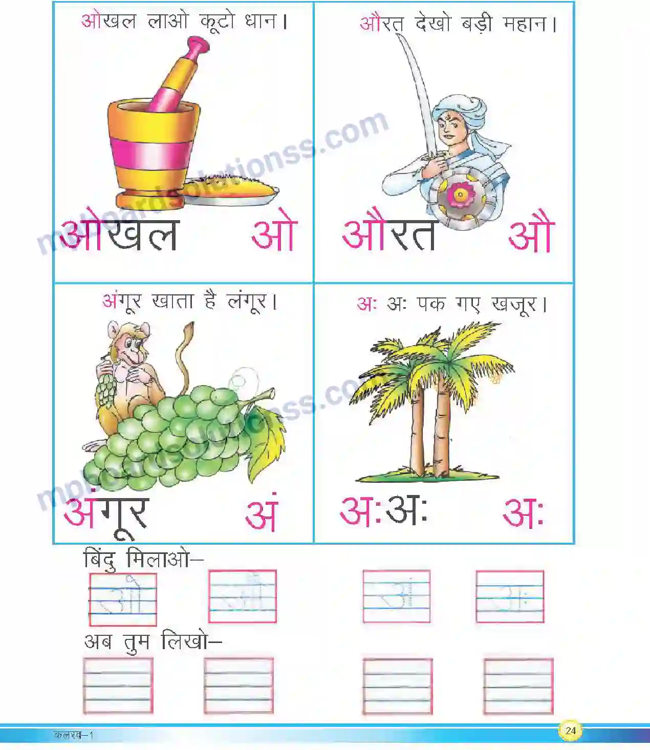 MP Board Book for Class 1 Hindi वर्णमाला गीत Image 3