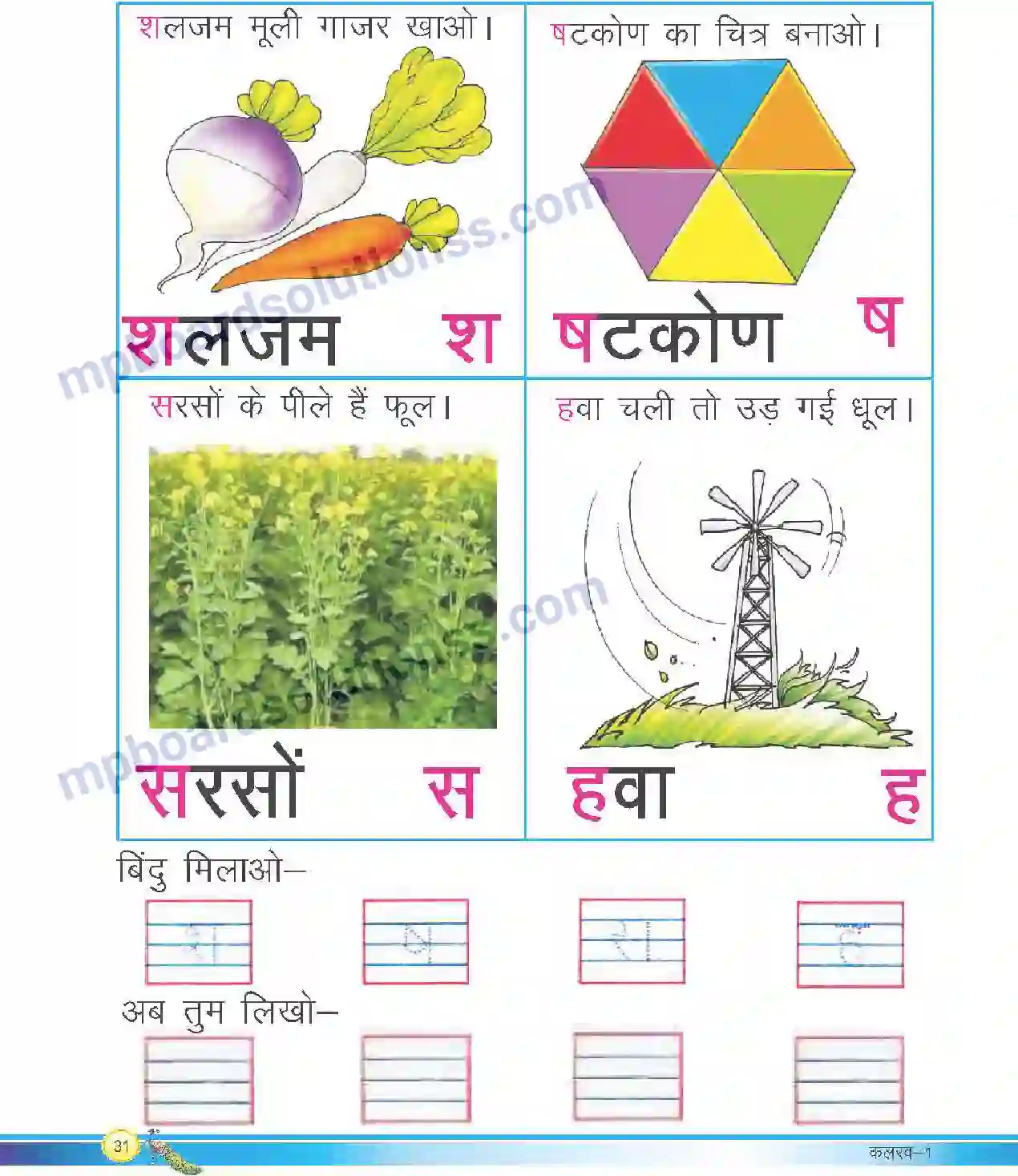 MP Board Book for Class 1 Hindi वर्णमाला गीत Image 9