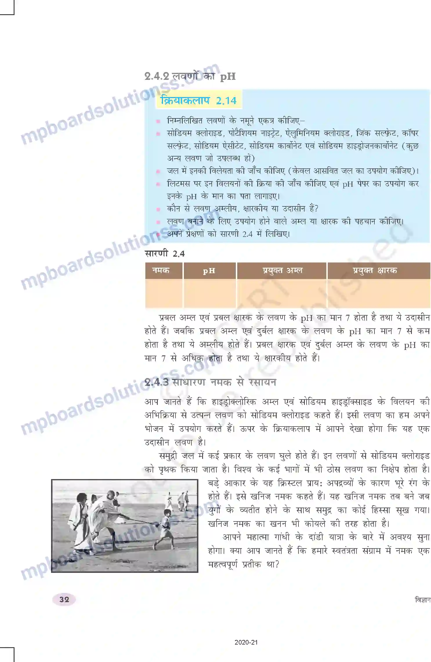 MP Board Book for Class 10 Science अम्ल, क्षारक एवं लवण Image 14