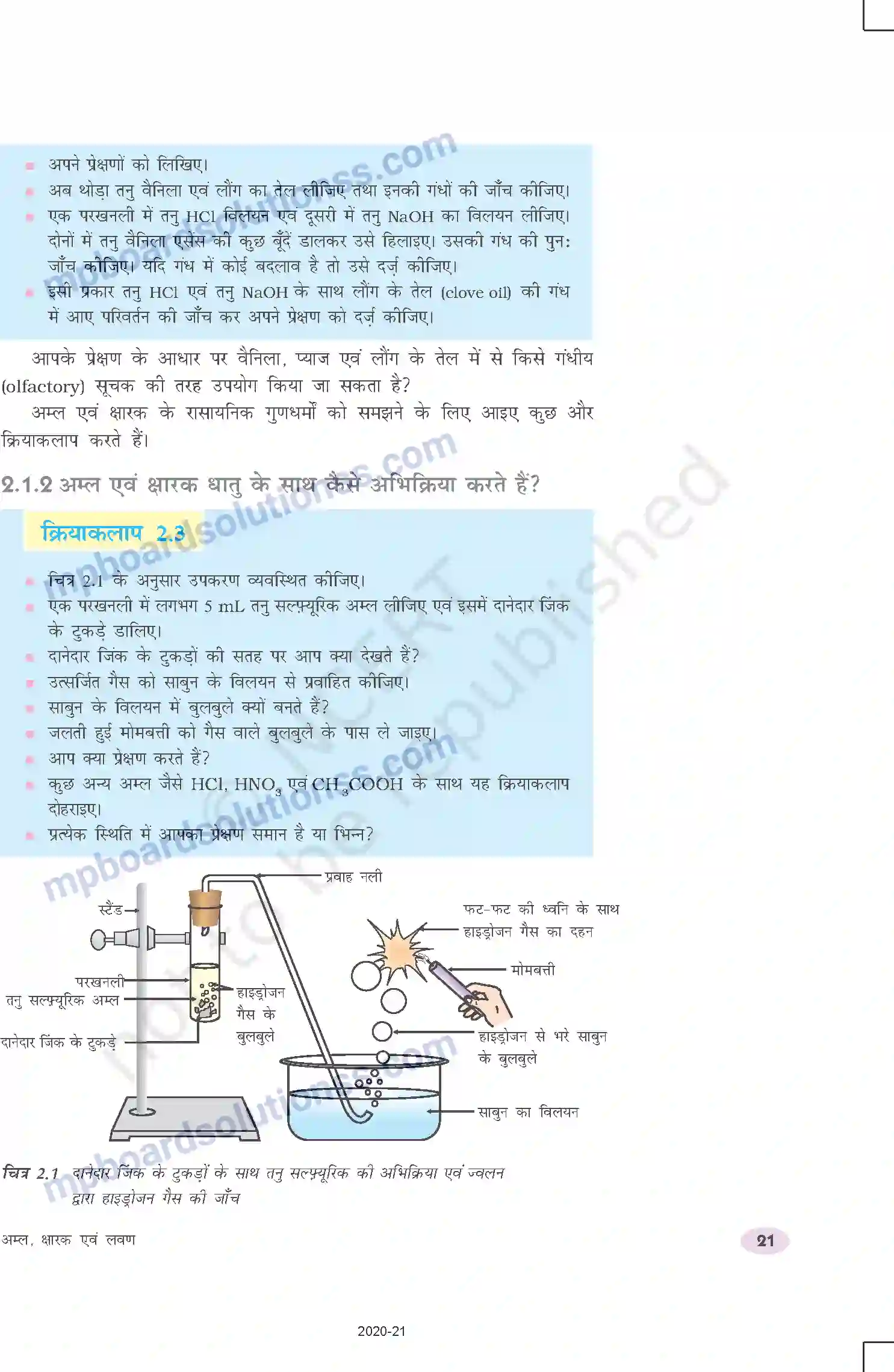 MP Board Book for Class 10 Science अम्ल, क्षारक एवं लवण Image 3