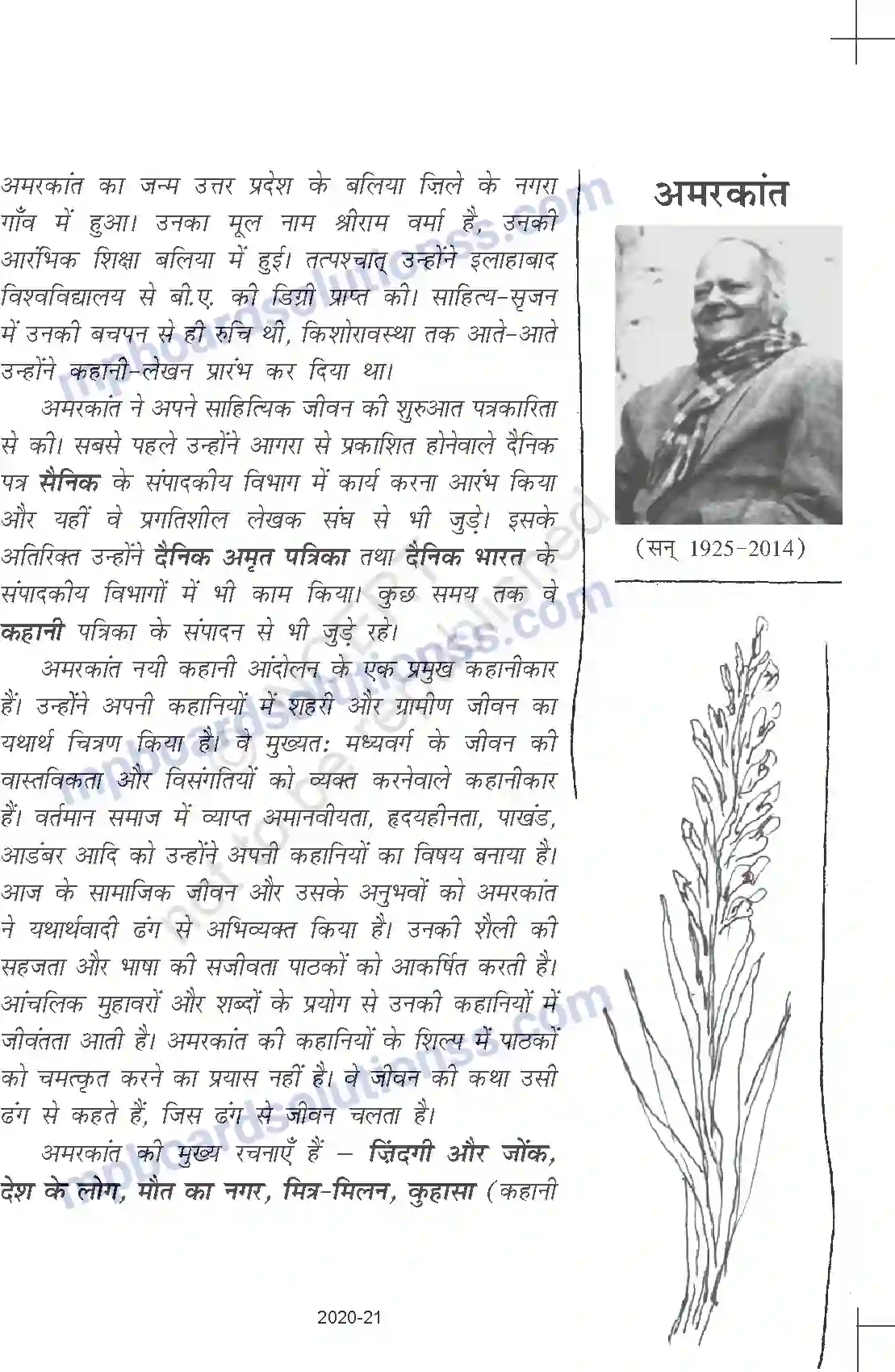 MP Board Book for Class 11 Hindi अमरकांत - दोपहर का भोजन Image 1