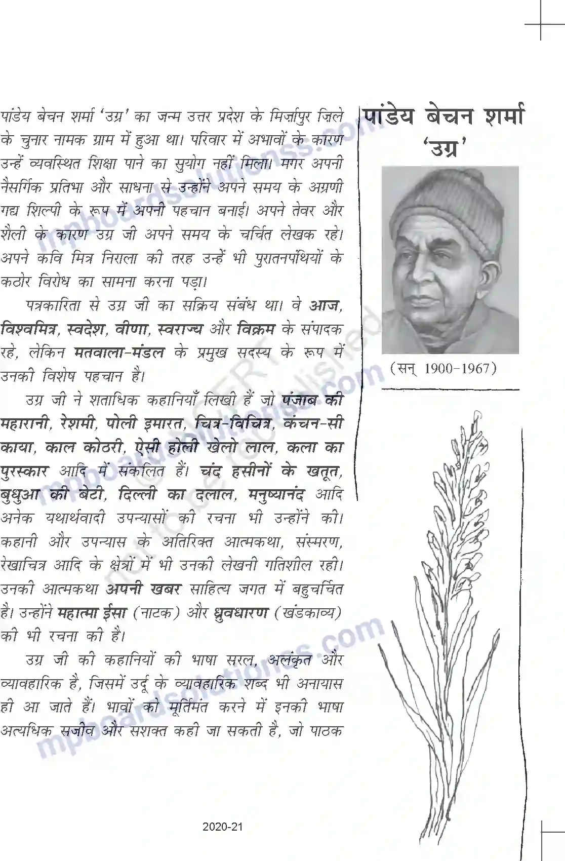 MP Board Book for Class 11 Hindi पांडेय बेचन शर्मा ‘उग्र’ - उसकी माँ Image 1