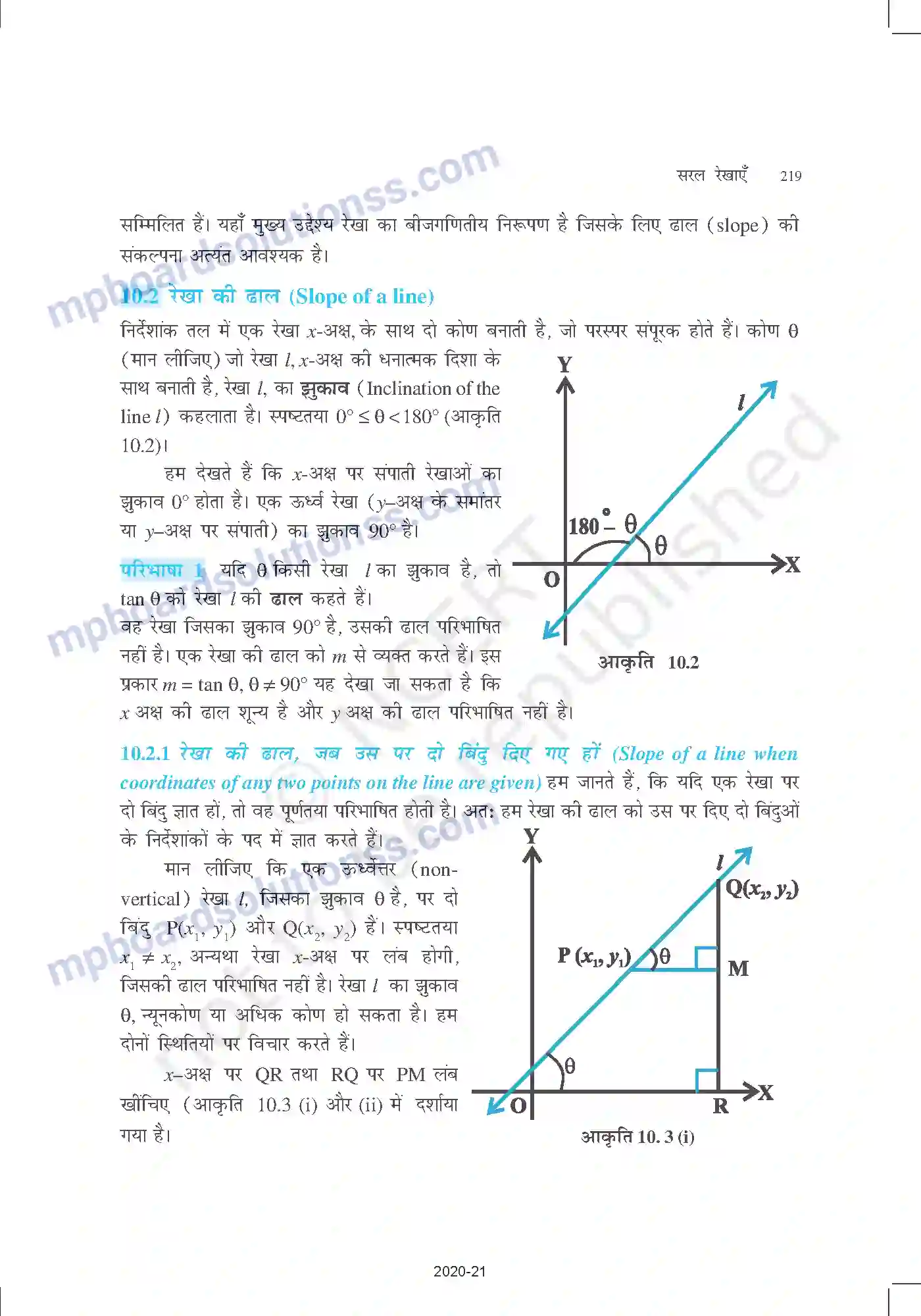 MP Board Book for Class 11 Mathematics सरल रेखाएँ Image 3