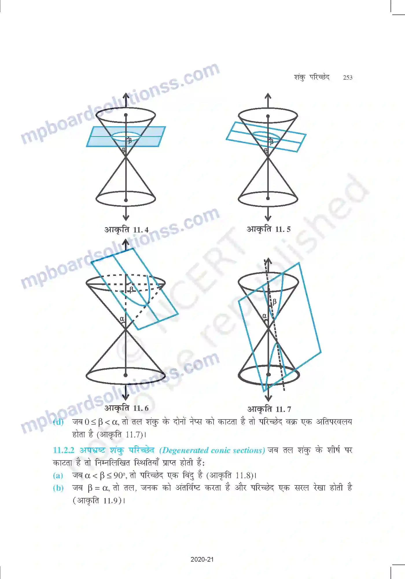 MP Board Book for Class 11 Mathematics शंकु परिच्छेद Image 3