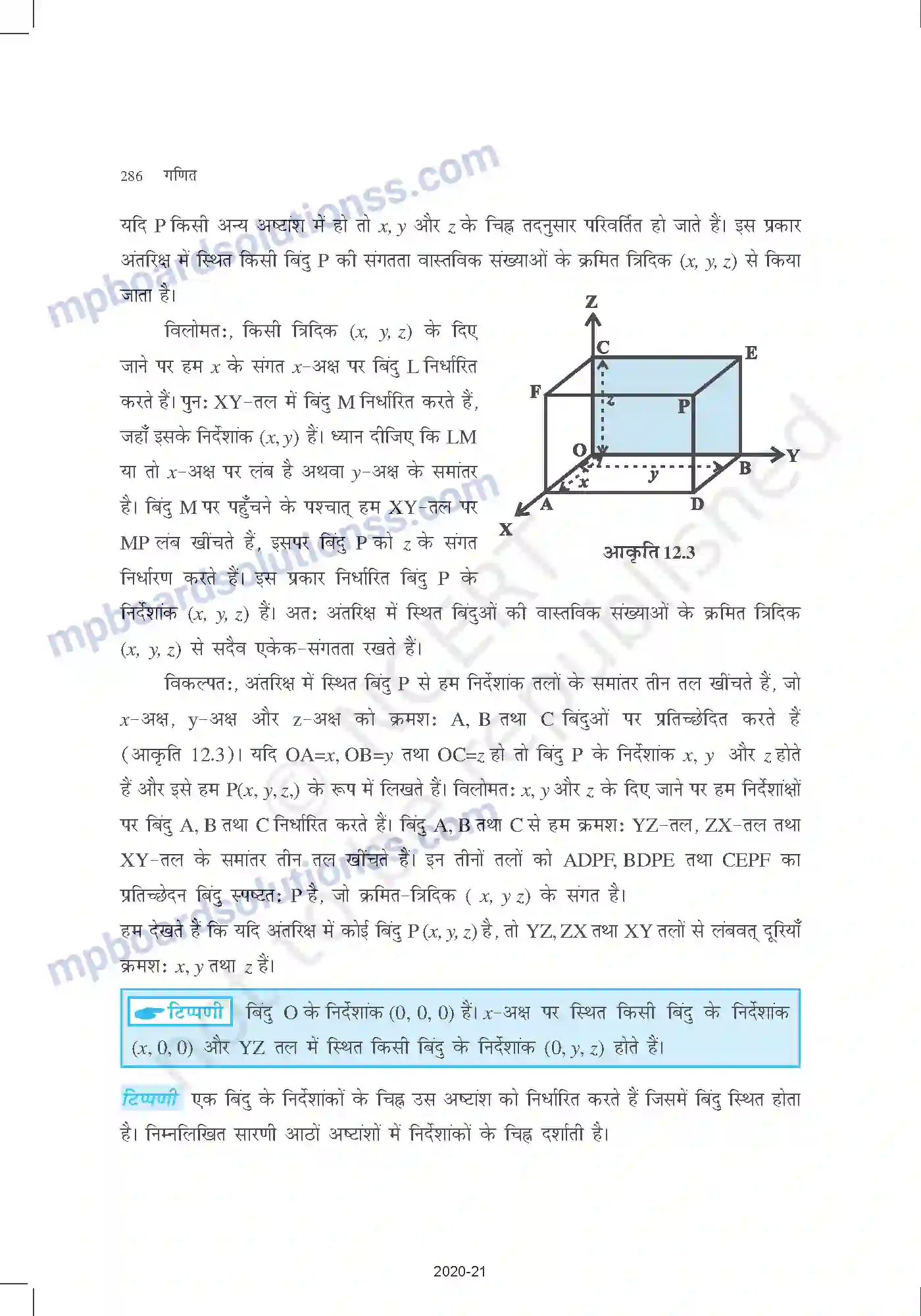 MP Board Book for Class 11 Mathematics त्रिविमीय ज्यामिति का परिचय Image 3