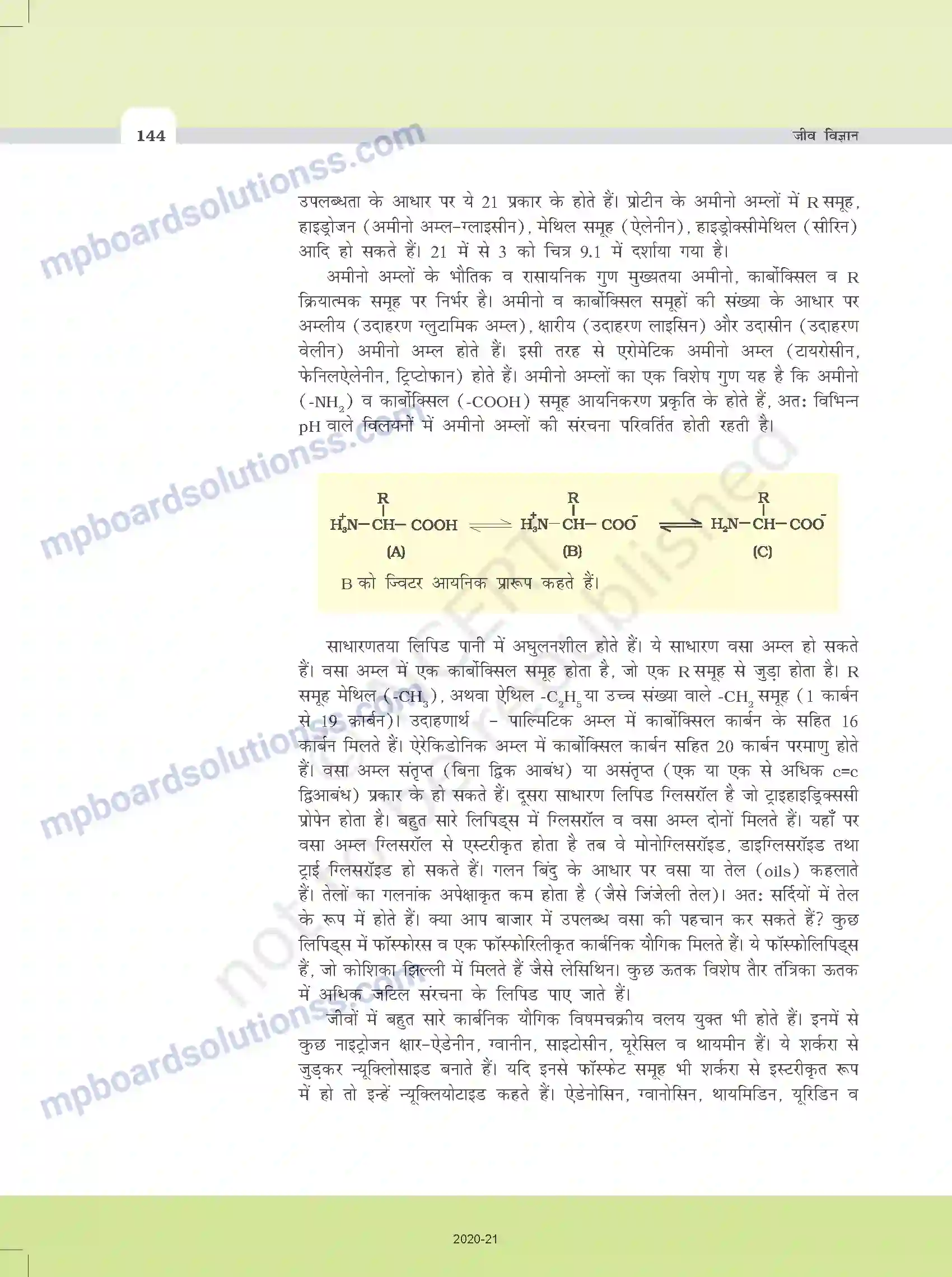 MP Board Book for Class 11 Biology जैव अणु Image 3