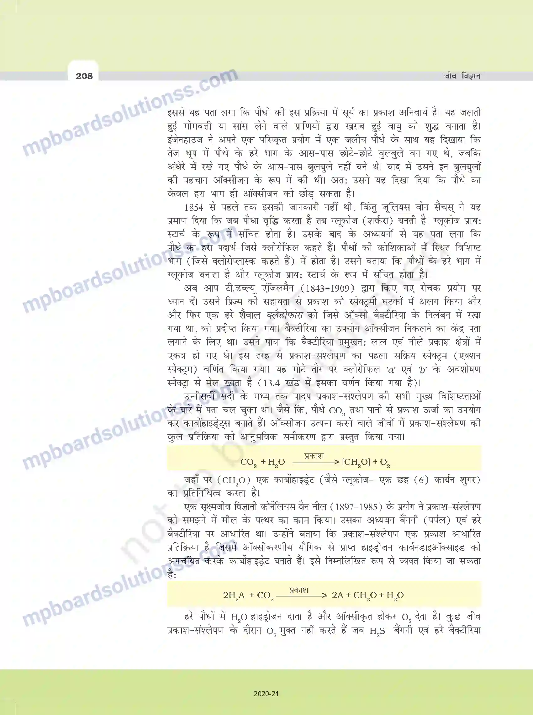 MP Board Book for Class 11 Biology उच्च पादपों में प्रकाश-संश्लेषण Image 3