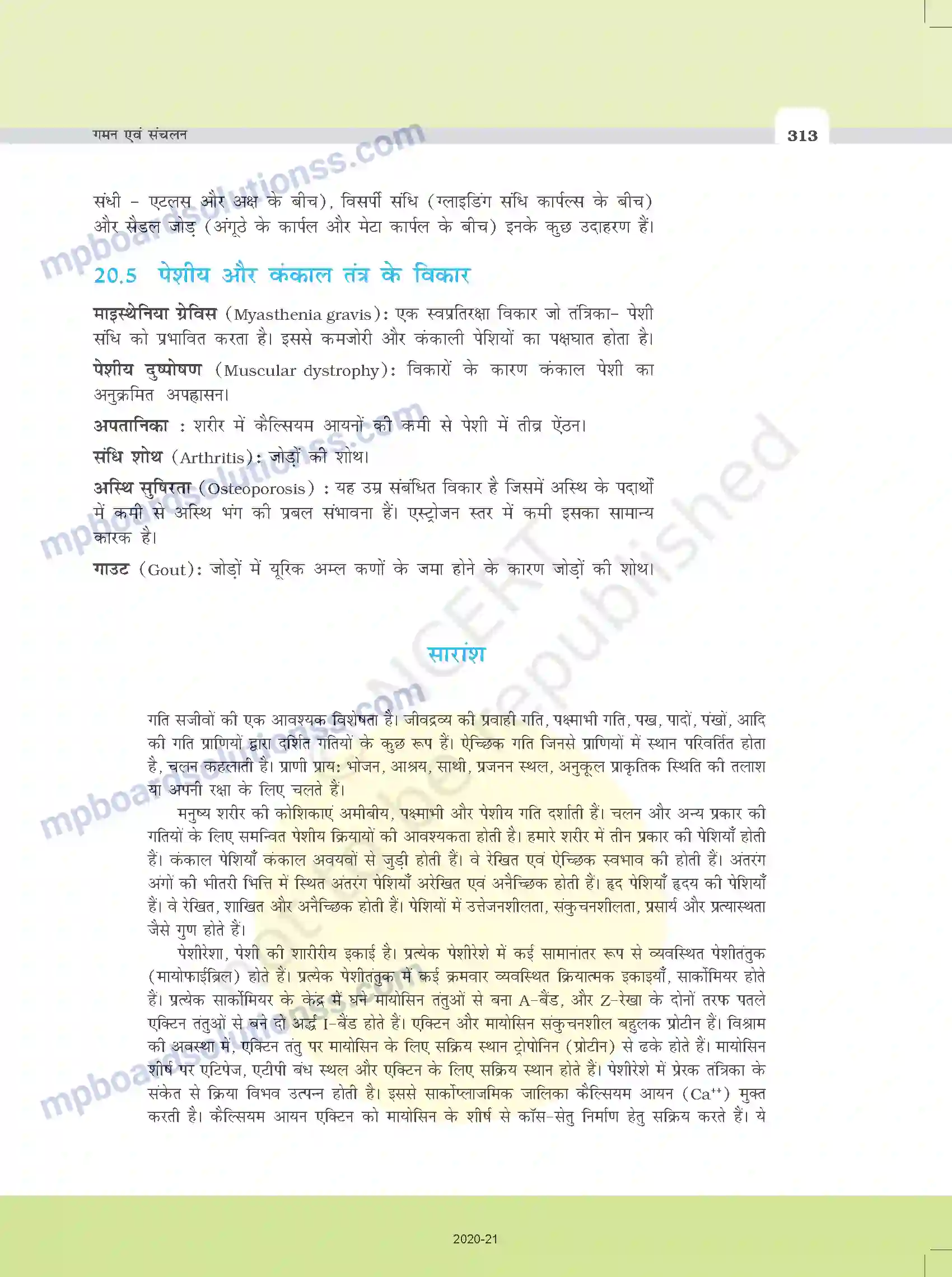 MP Board Book for Class 11 Biology गमन एवं संचलन Image 11