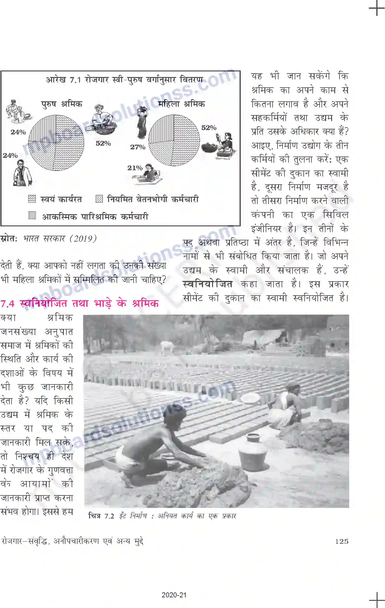 MP Board Book for Class 11 Economics रोजगार - संवृद्धि, अनौपचारीकरण एवं अन्य मुद्द Image 6