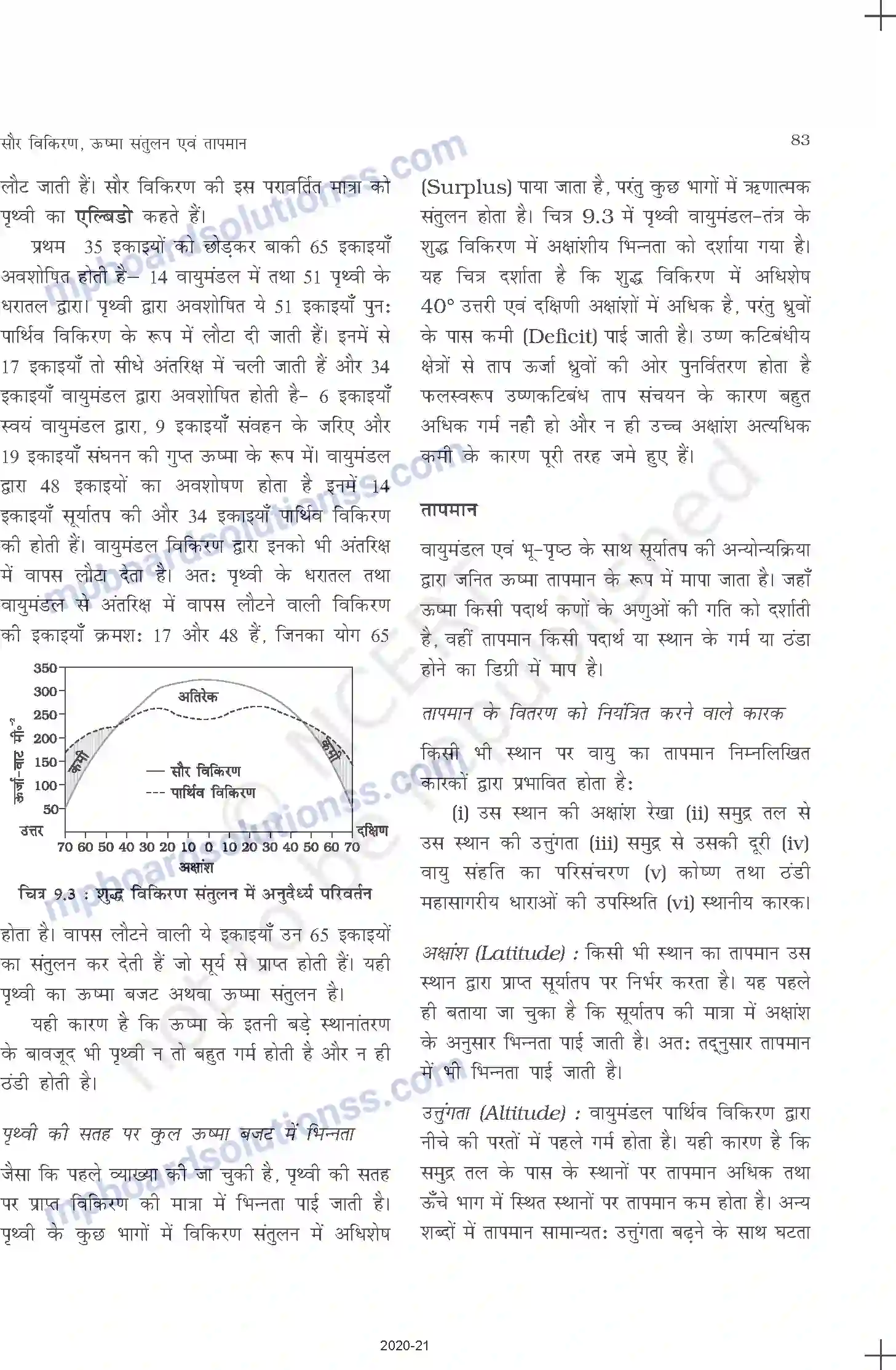 MP Board Book for Class 11 Geography सौर विकिरण, ऊष्मा संतुलन एवं तापमान Image 4