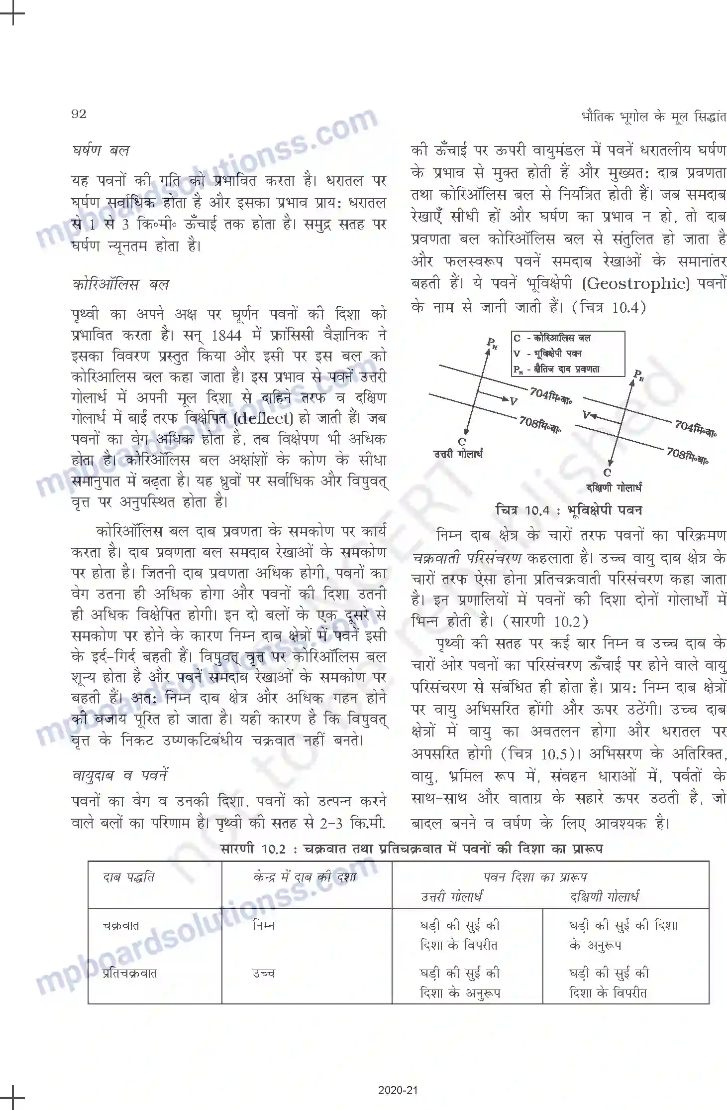 MP Board Book for Class 11 Geography वायुमंडलीय परिसंचरण तथा मौसम प्रणालियाँ Image 4