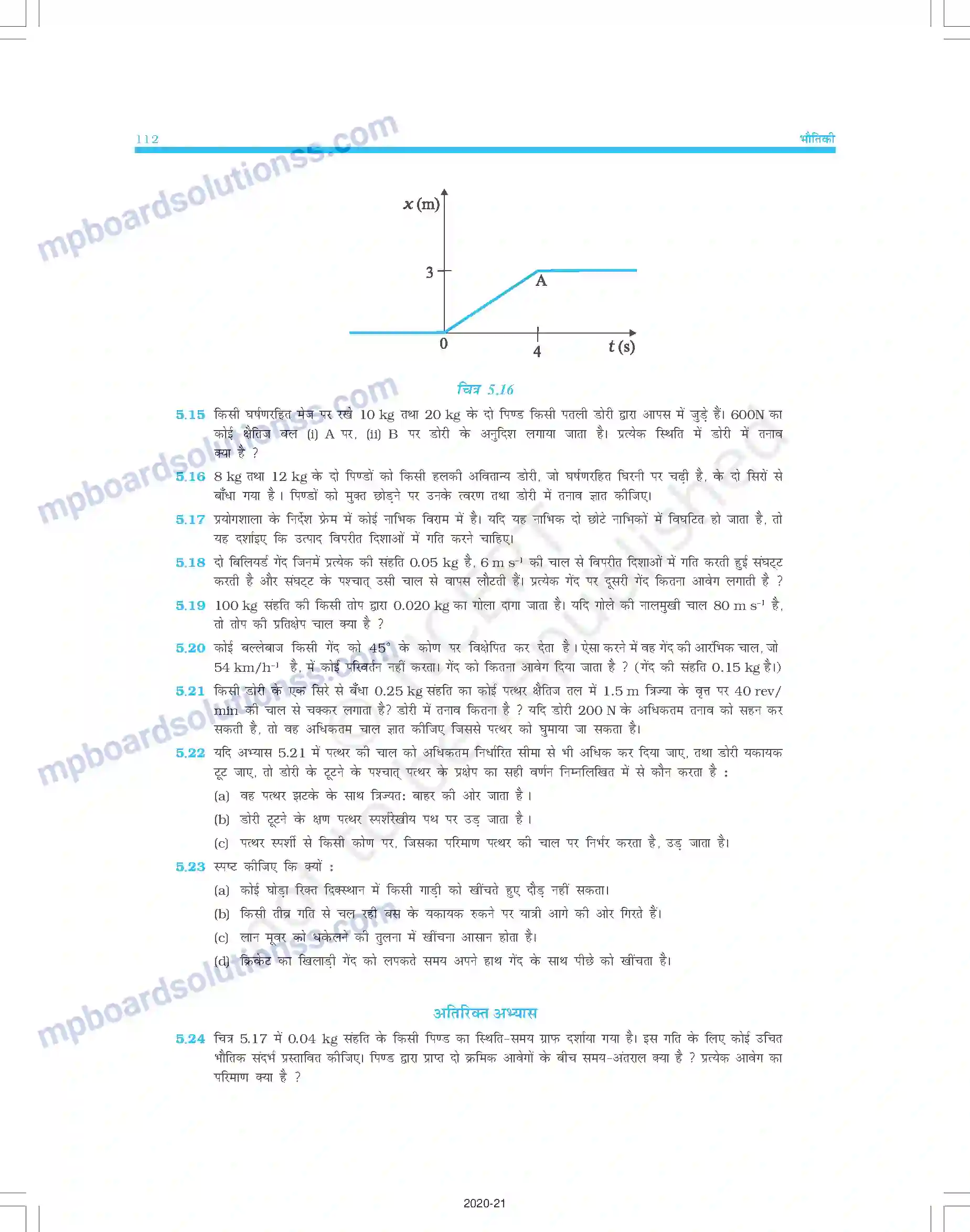 MP Board Book for Class 11 Physics गति के नियम Image 23