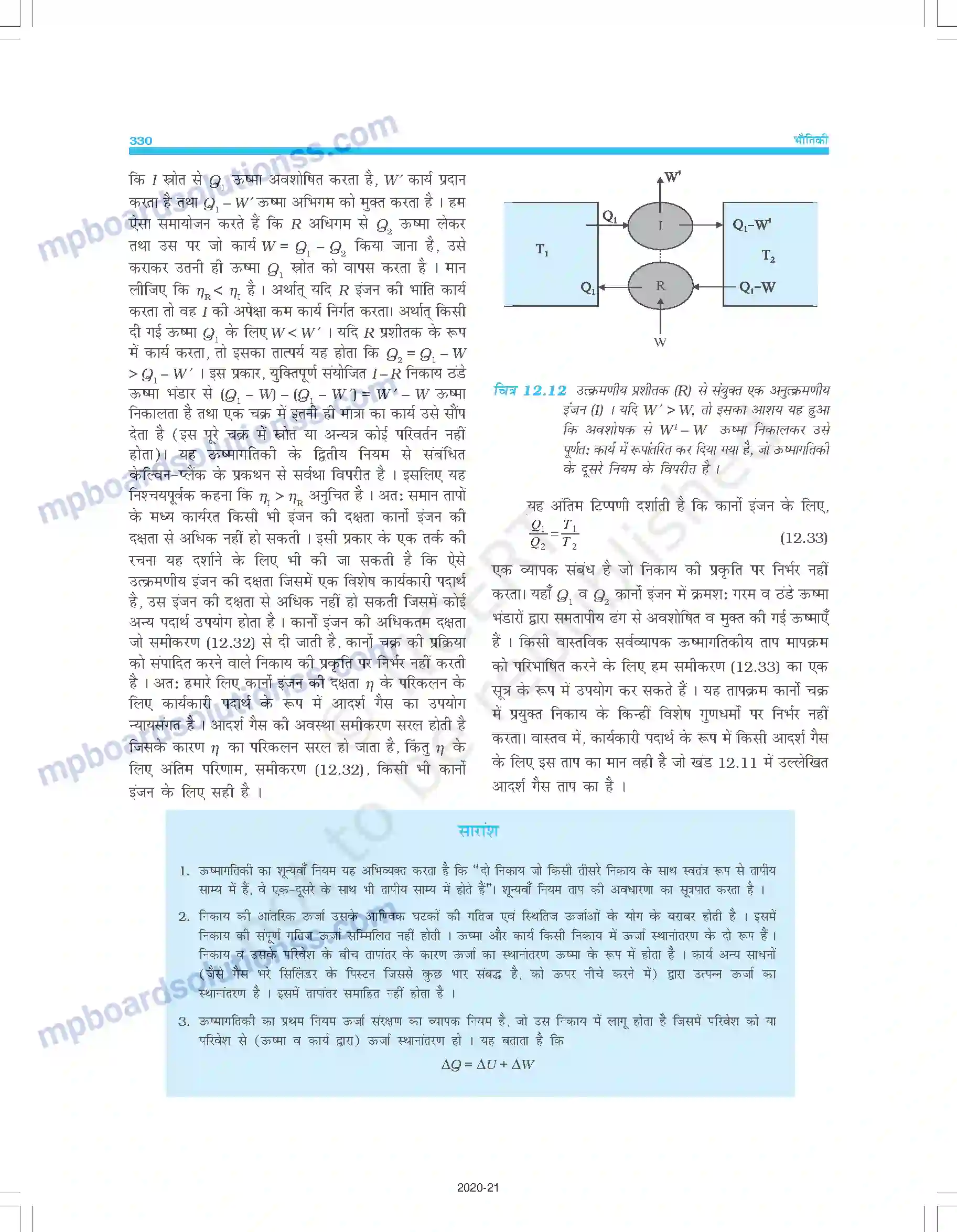 MP Board Book for Class 11 Physics ऊष्मागतिकी Image 16