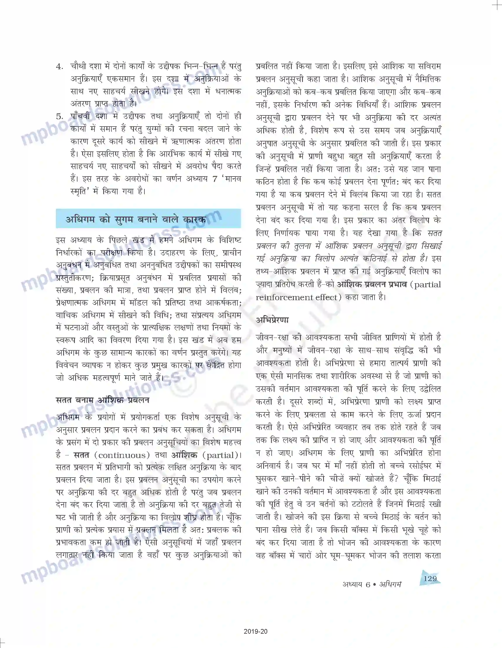 MP Board Book for Class 11 Psychology अधिगम Image 19