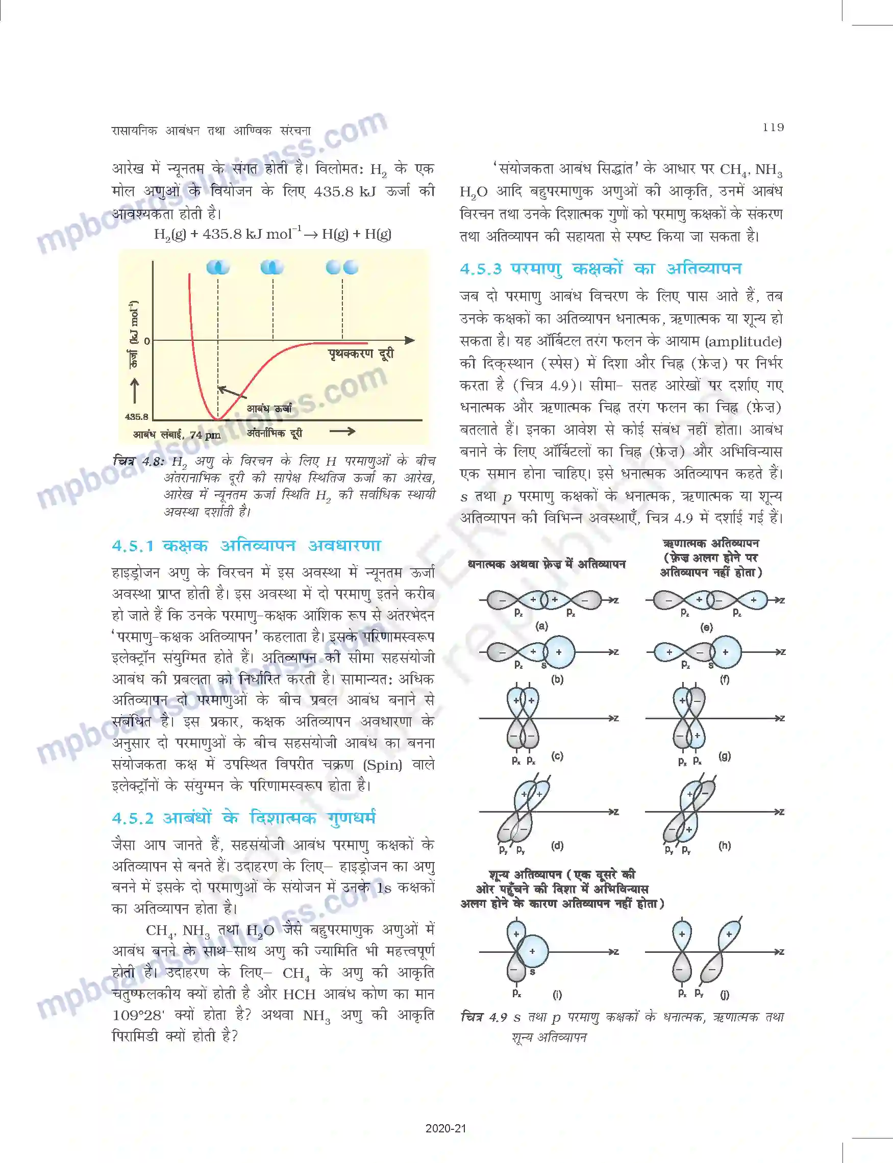 MP Board Book for Class 11 Chemistry रासायनिक आबंधन तथा आण्विक संरचना Image 20