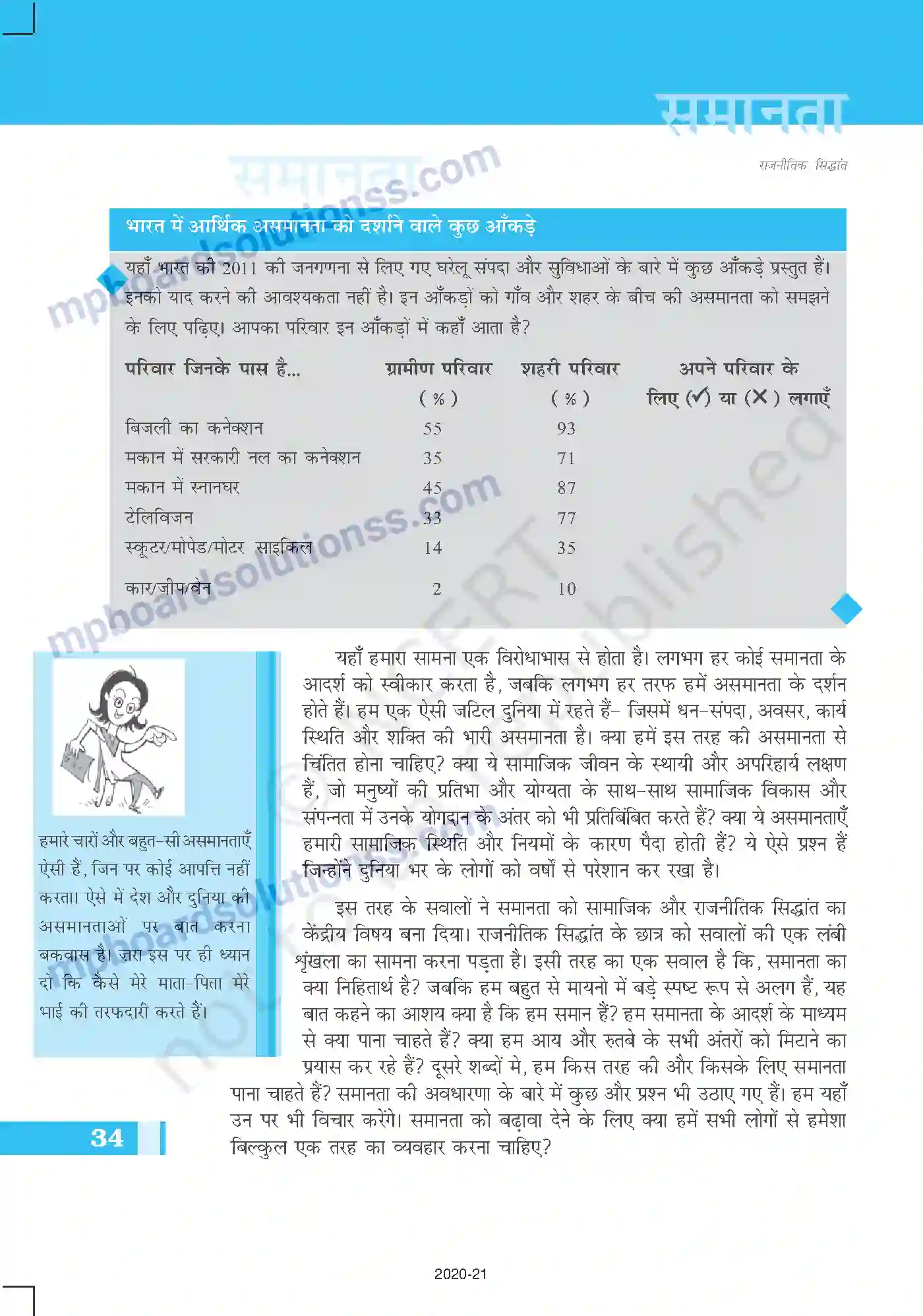 MP Board Book for Class 11 Political Science समानता Image 4