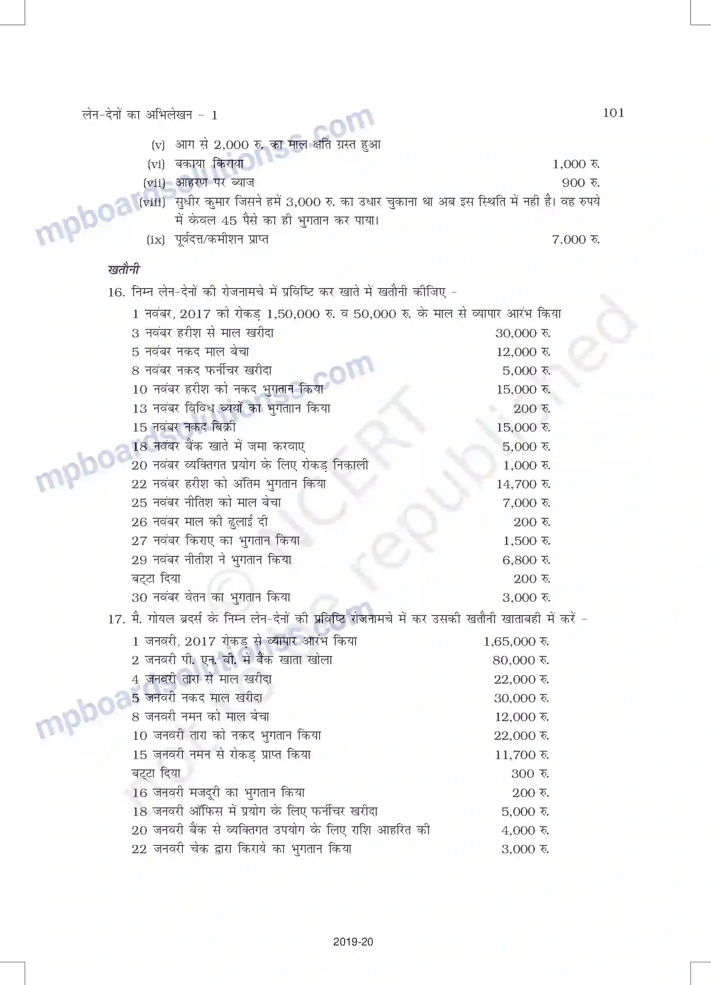 MP Board Book for Class 11 Accountancy लेन-देनों का अभिलेखन-1 Image 53