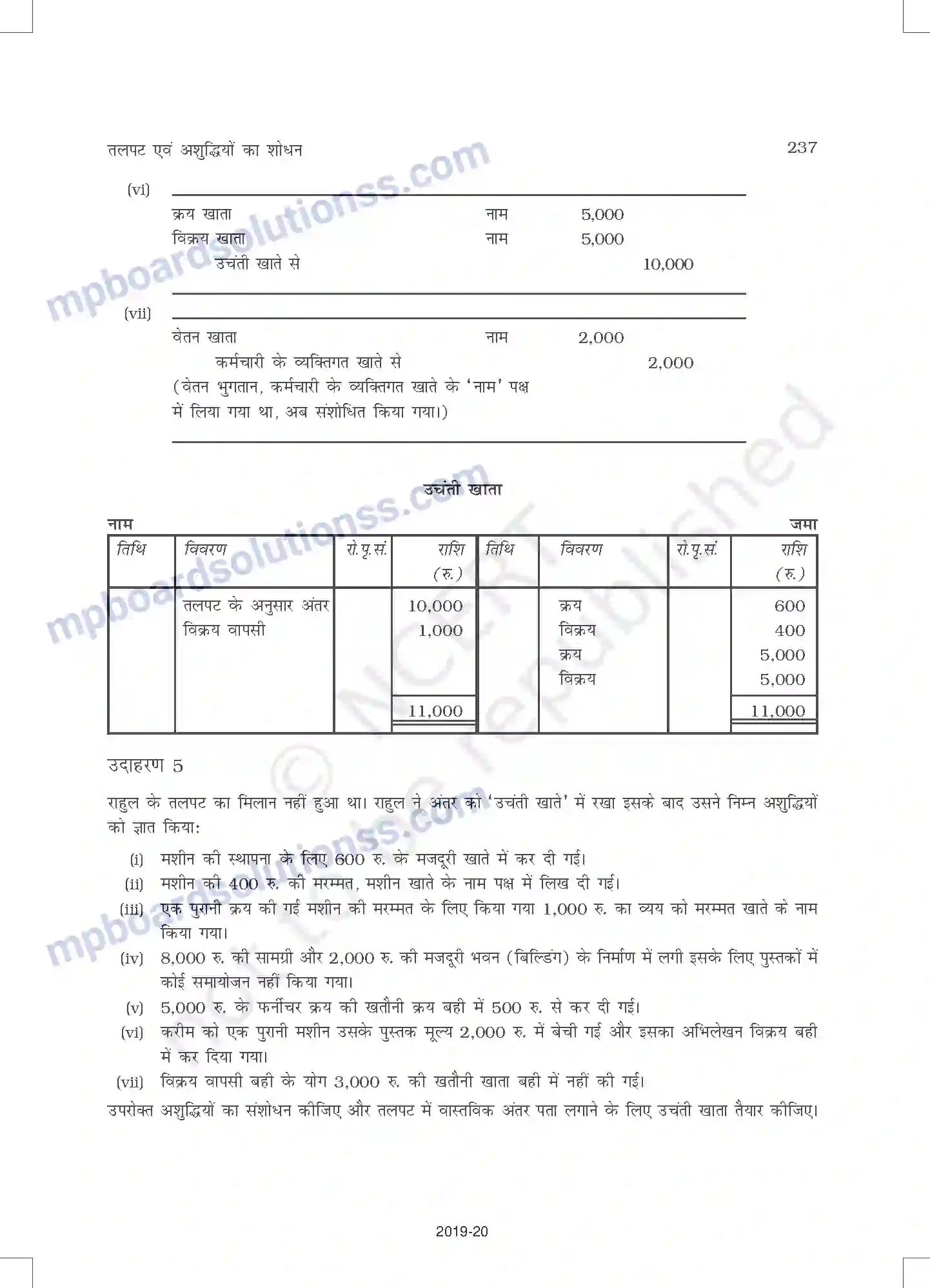 MP Board Book for Class 11 Accountancy तलपट एवं अशुद्धियों का शोधन Image 31