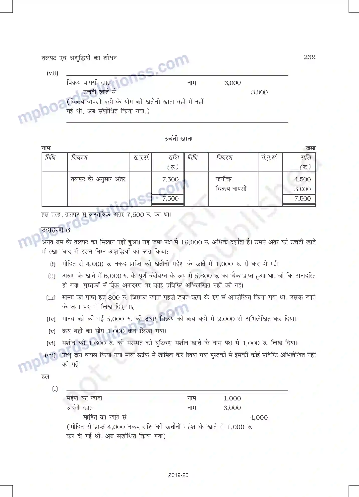 MP Board Book for Class 11 Accountancy तलपट एवं अशुद्धियों का शोधन Image 33