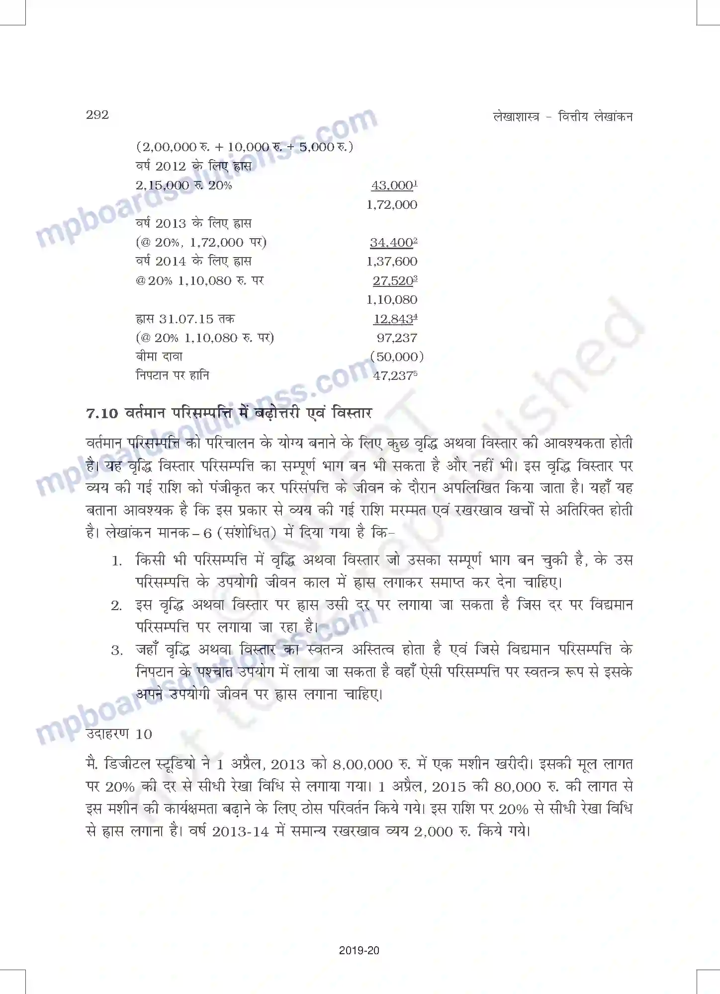 MP Board Book for Class 11 Accountancy ह्रास, प्रावधान और संचय Image 38