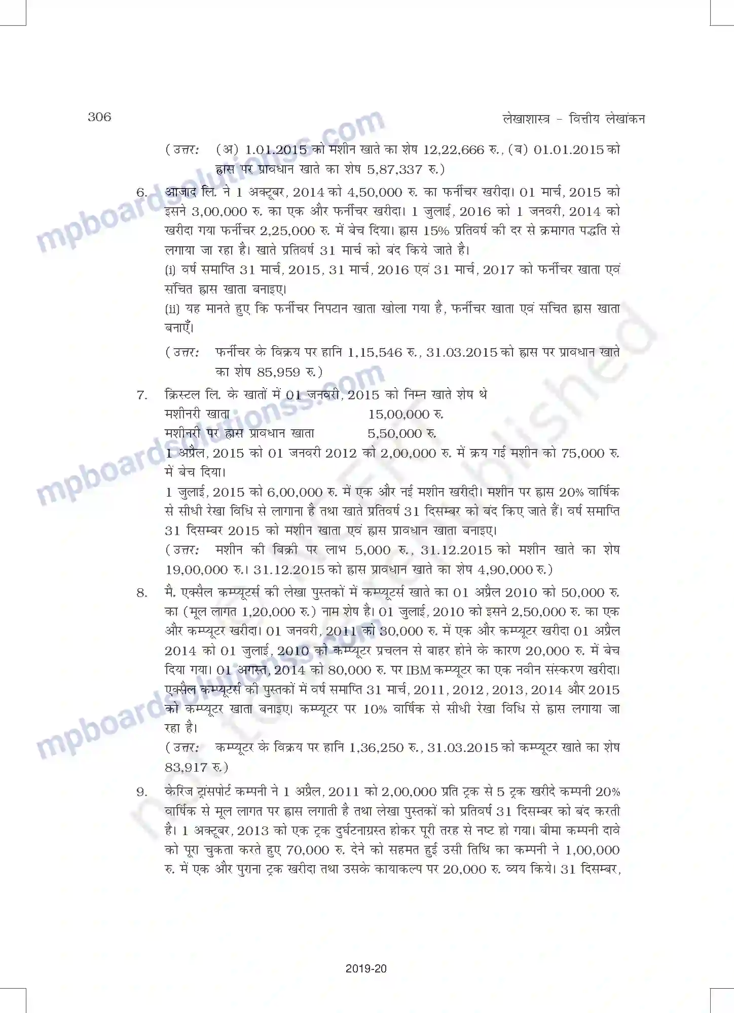 MP Board Book for Class 11 Accountancy ह्रास, प्रावधान और संचय Image 52