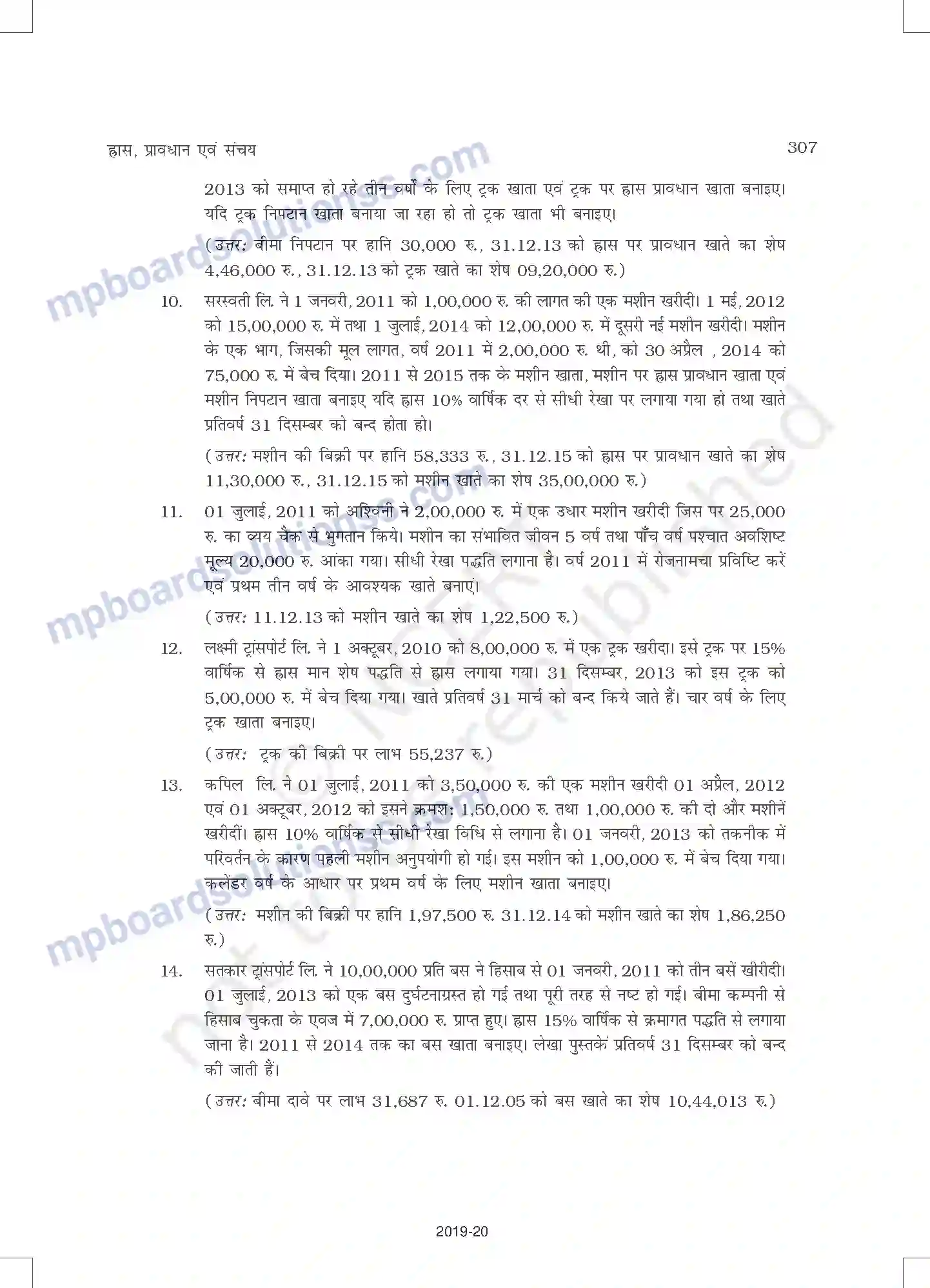 MP Board Book for Class 11 Accountancy ह्रास, प्रावधान और संचय Image 53