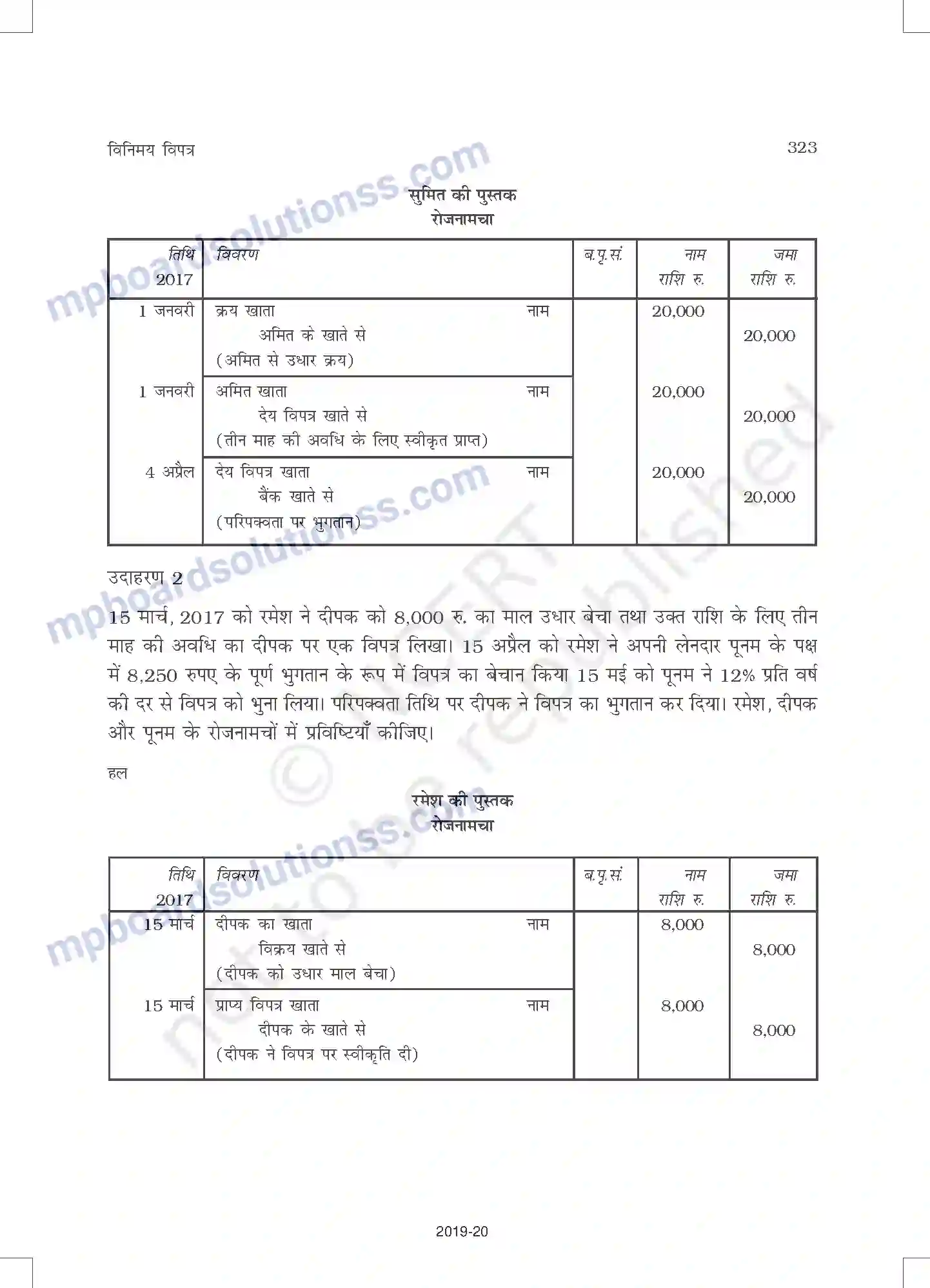 MP Board Book for Class 11 Accountancy विनिमय विपत्र Image 13