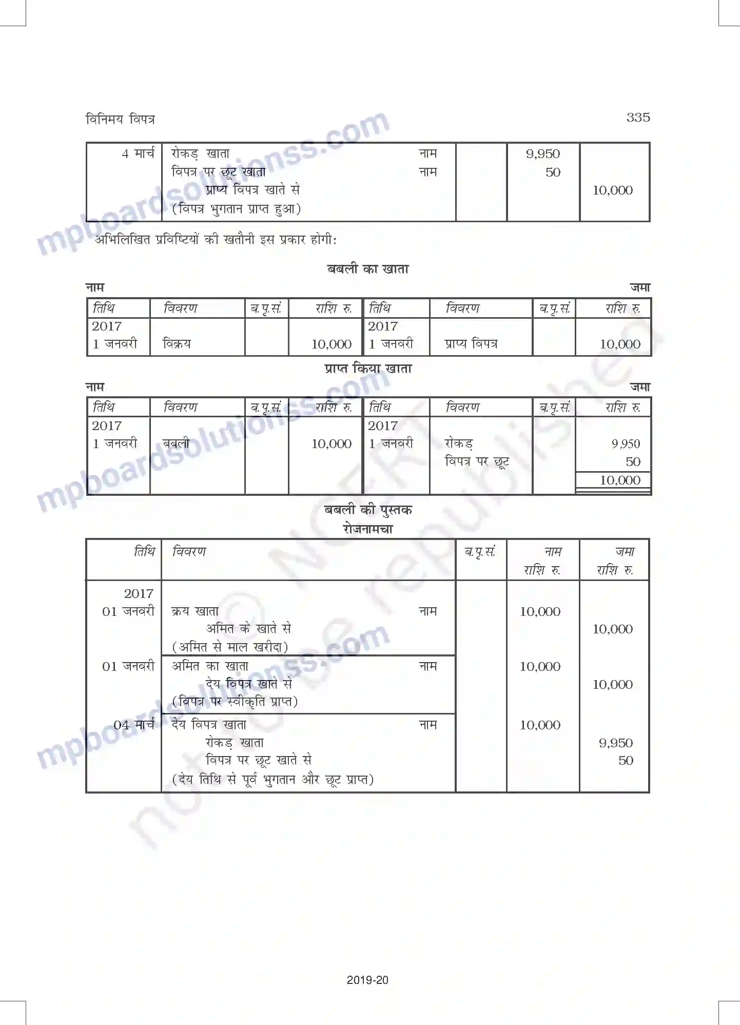 MP Board Book for Class 11 Accountancy विनिमय विपत्र Image 25