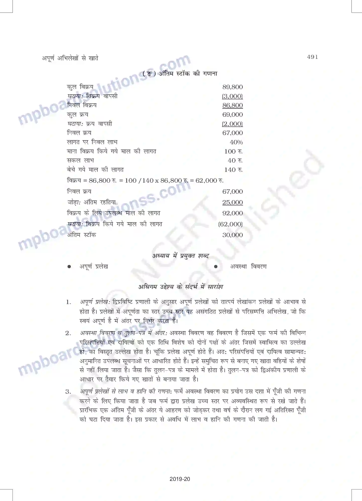 MP Board Book for Class 11 Accountancy अपूर्ण अभिलेखों के खात Image 29