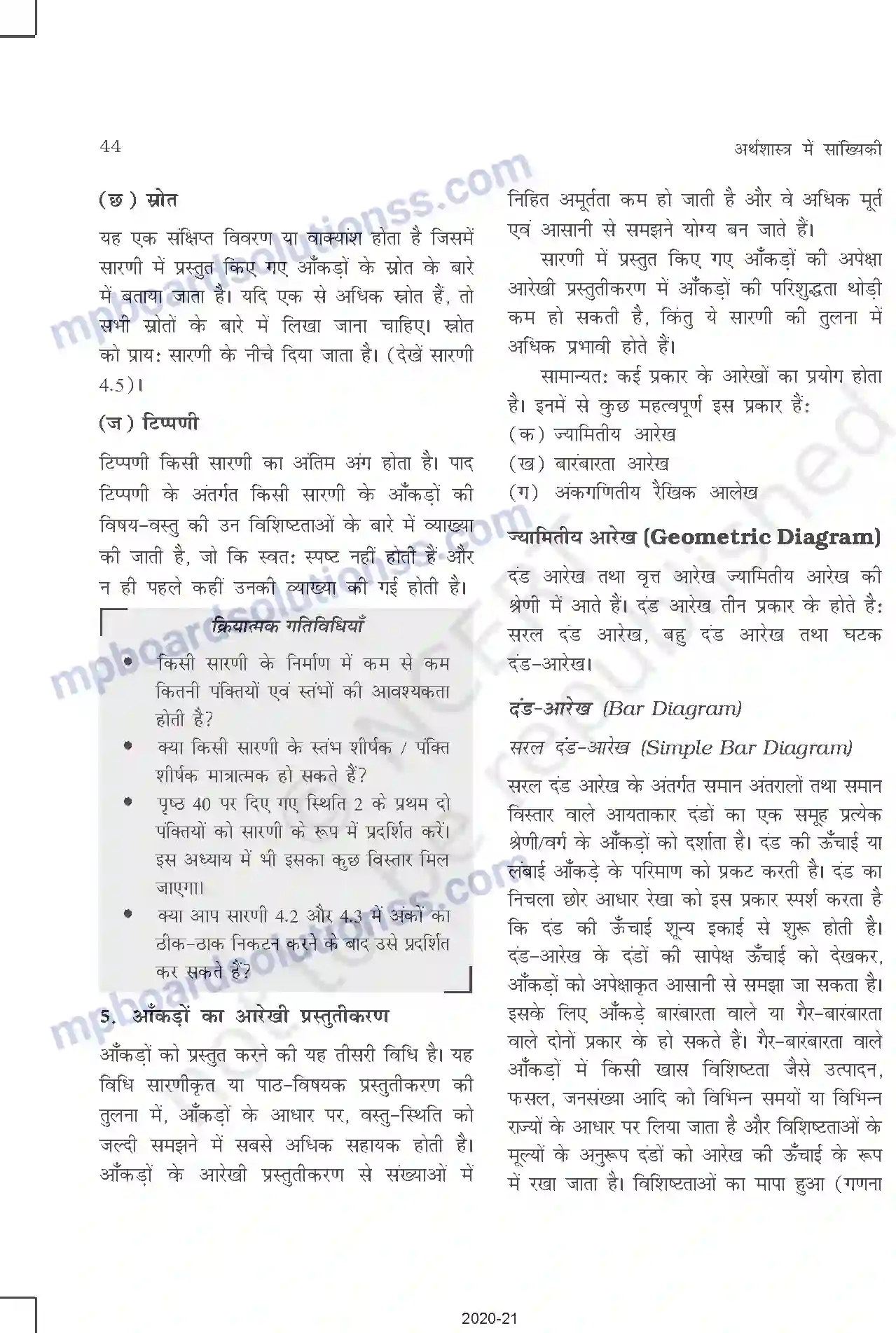 MP Board Book for Class 11 Other Books आँकड़ों का प्रस्तुतीकरण Image 6
