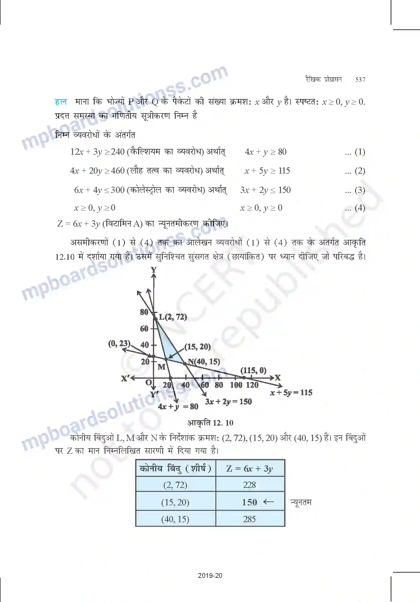 MP Board Book for Class 12 Mathematics रैखिक प्रोग्रामन Image 19