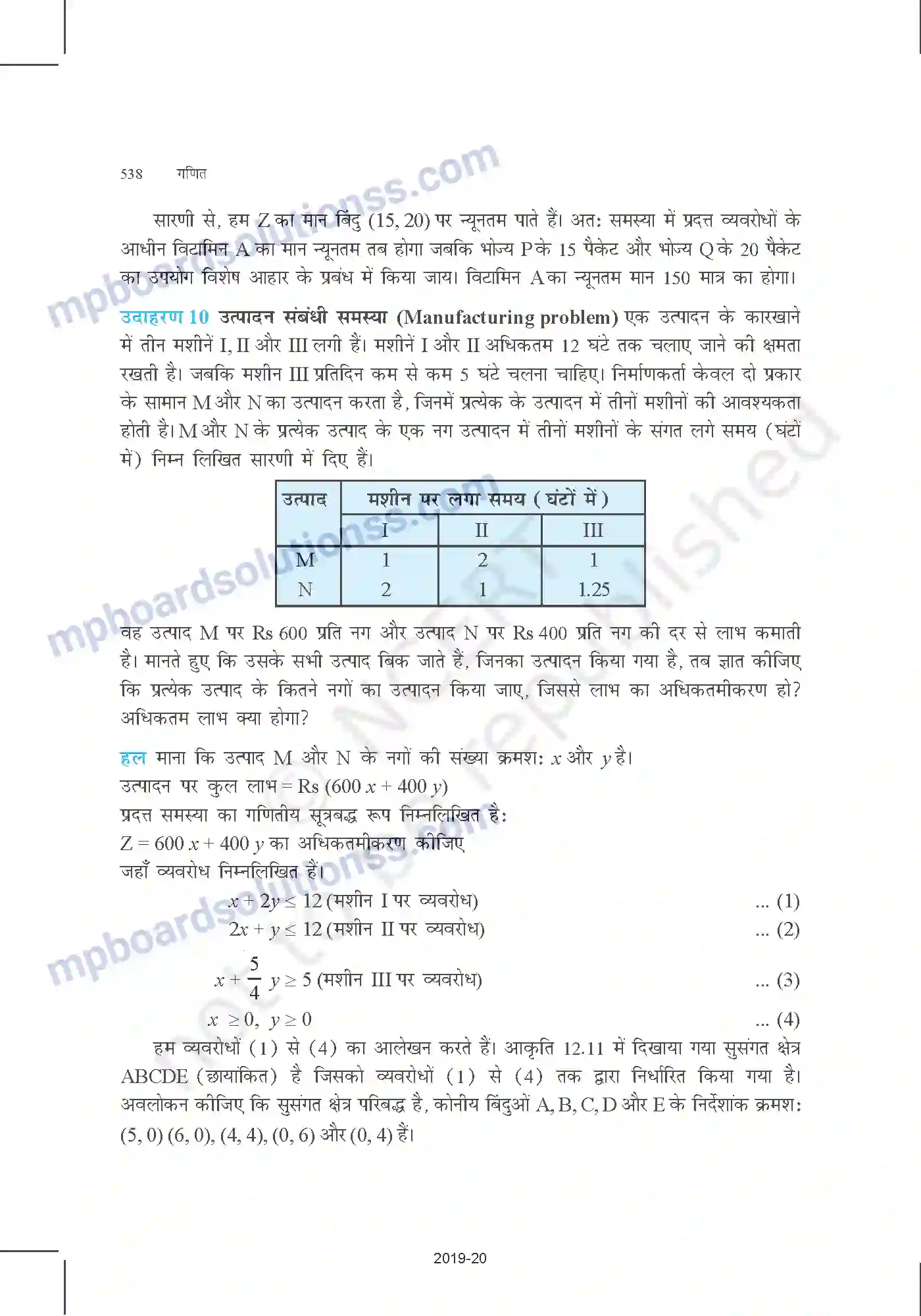 MP Board Book for Class 12 Mathematics रैखिक प्रोग्रामन Image 20