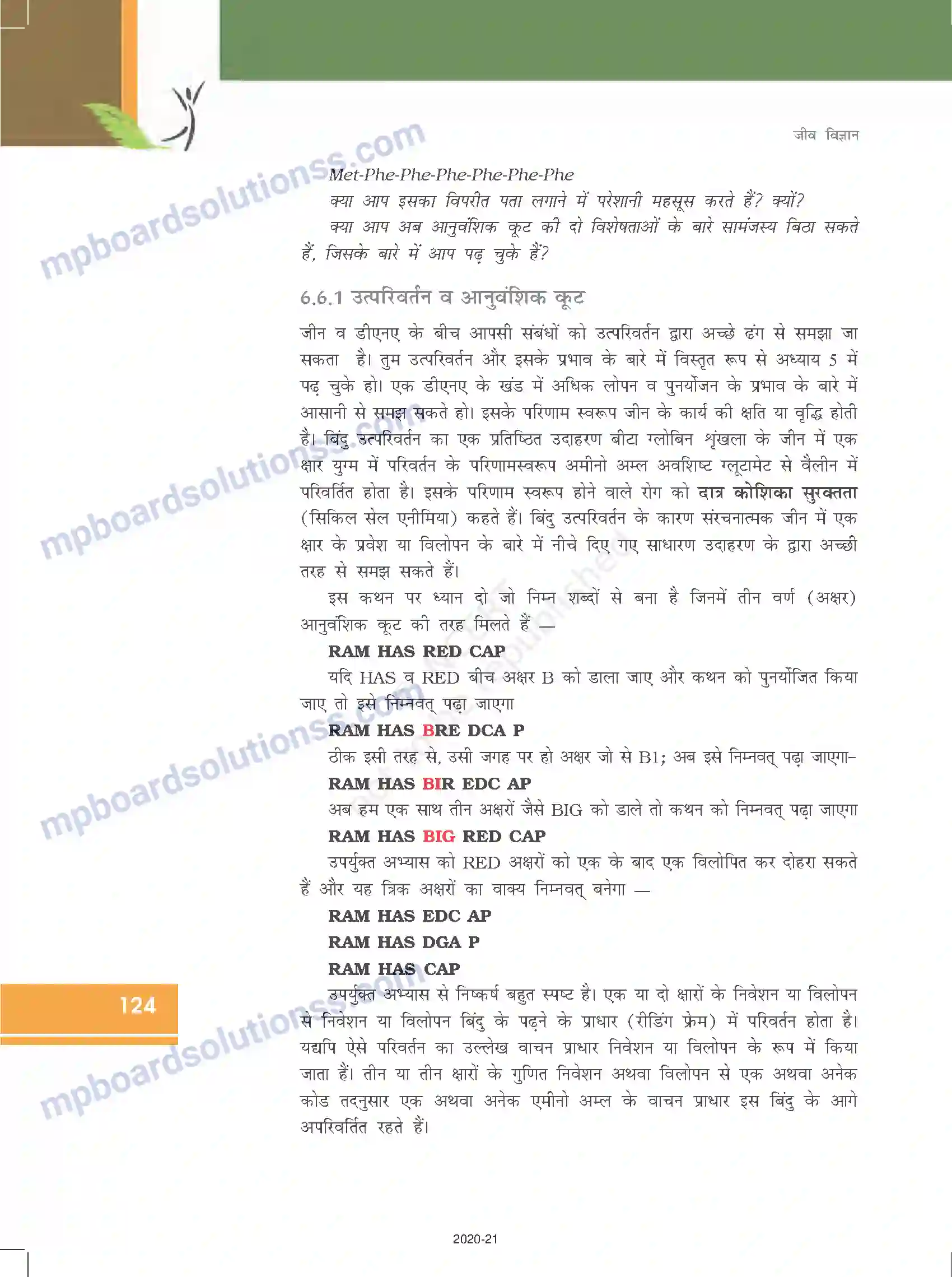 MP Board Book for Class 12 Biology वंशागति के आणविक आधार Image 20