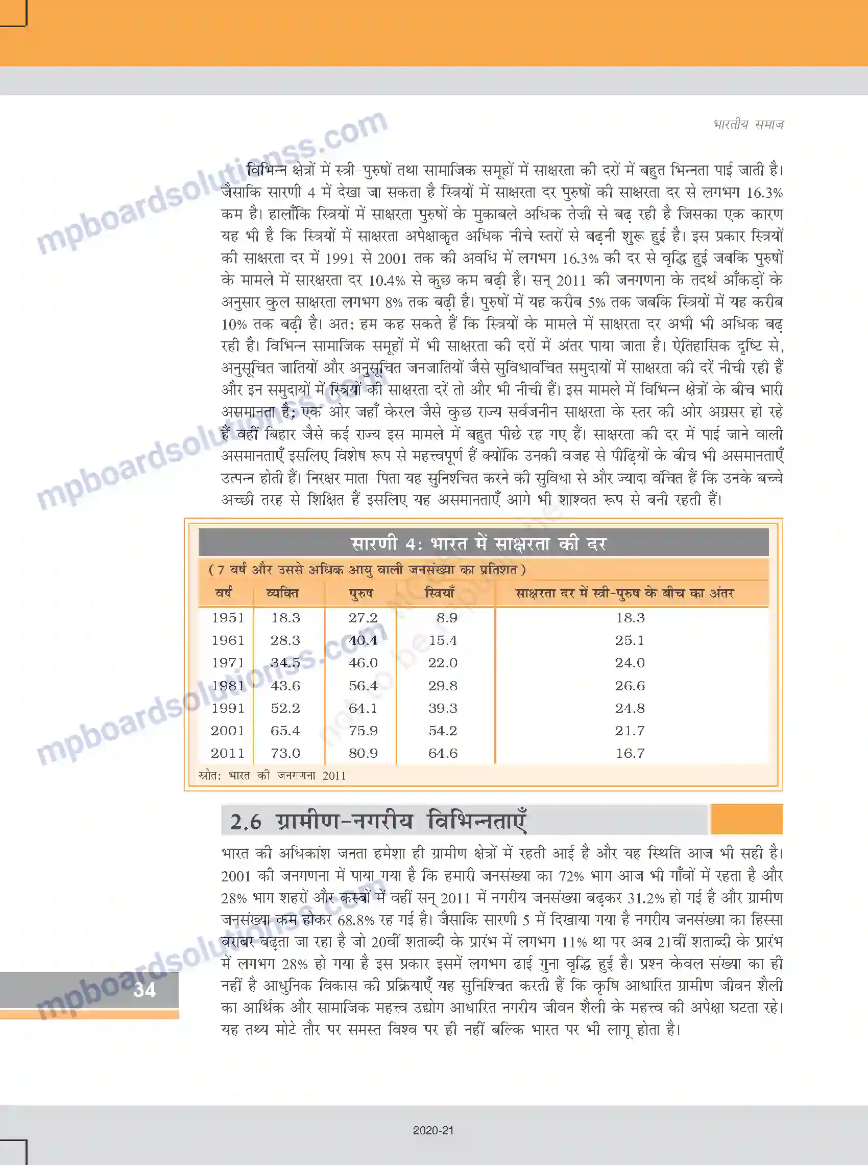 MP Board Book for Class 12 Sociology भारतीय समाज की जनसांख्यिकीय संरचना Image 26