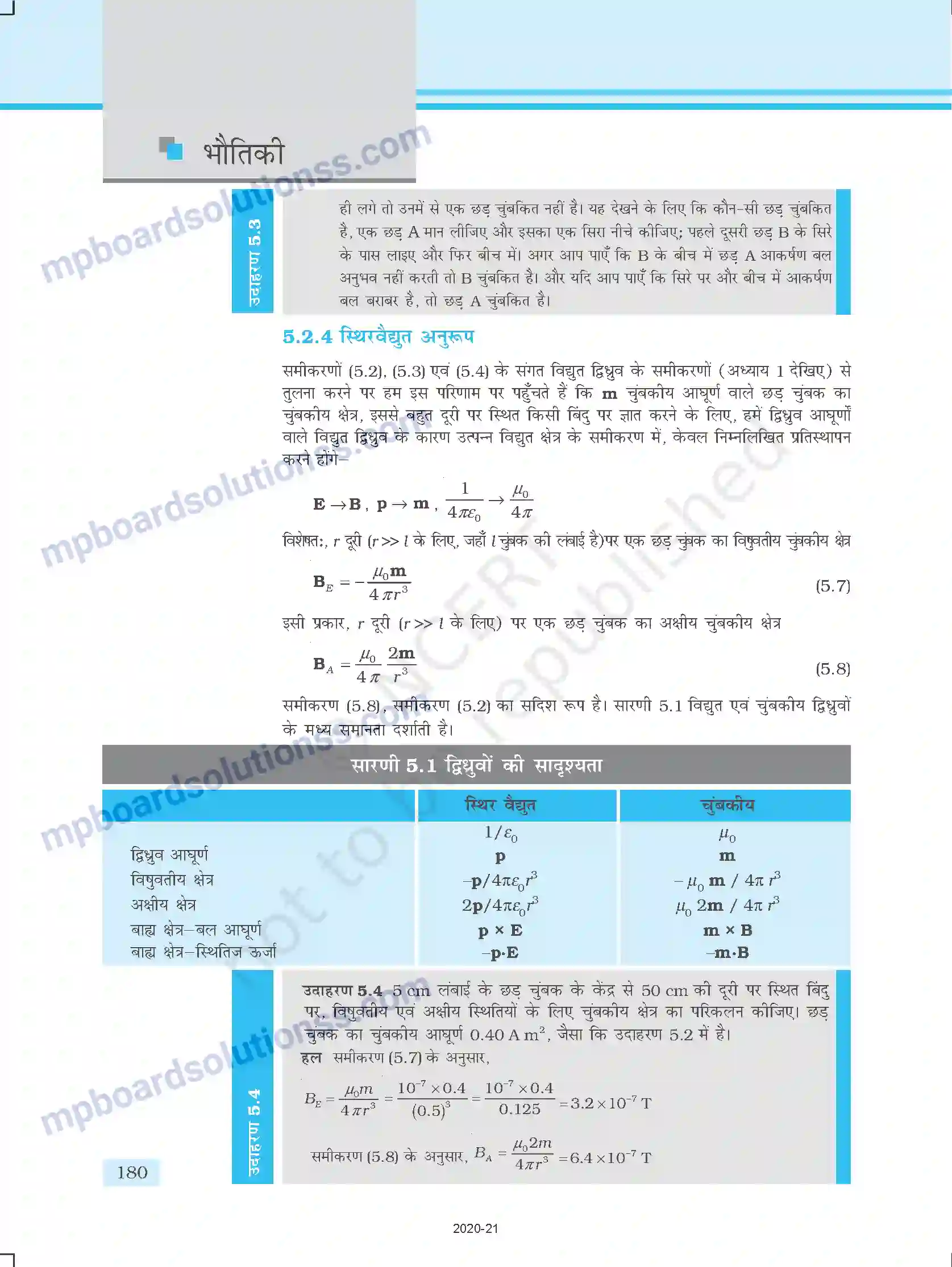 MP Board Book for Class 12 Physics चुम्बकत्व एवं द्रव्य Image 8