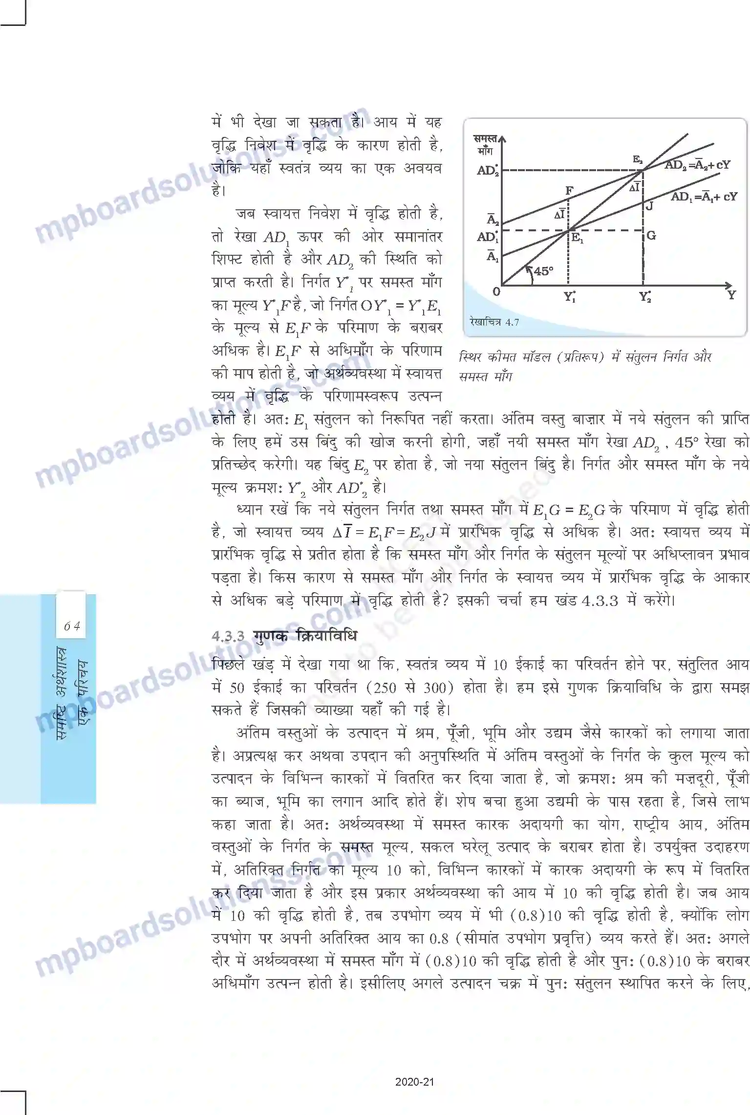 MP Board Book for Class 12 Economics आय और रोजगार के निर्धारण Image 9