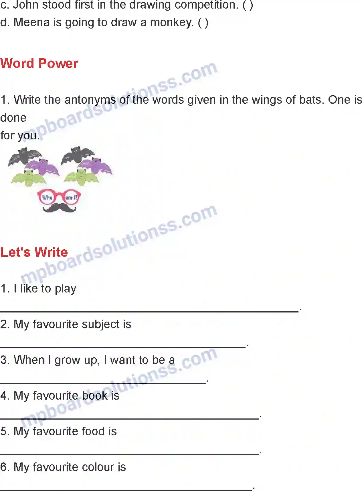 MP Board Book for Class 4 English Drawing Competition Image 3