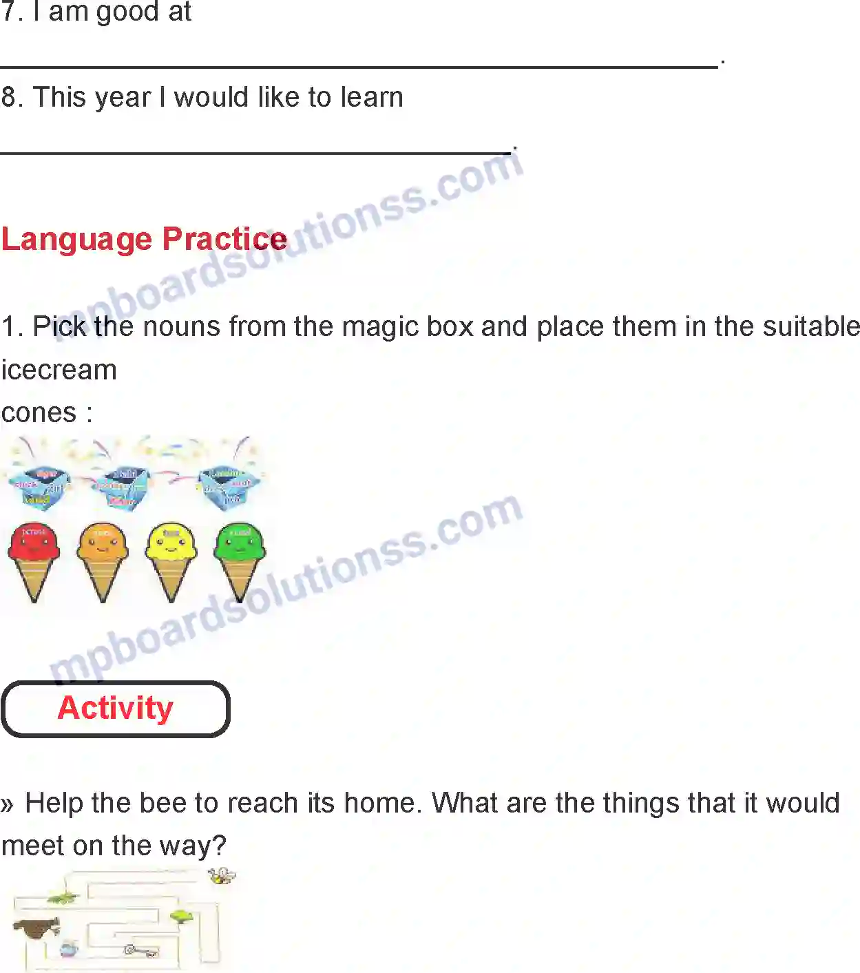 MP Board Book for Class 4 English Drawing Competition Image 4