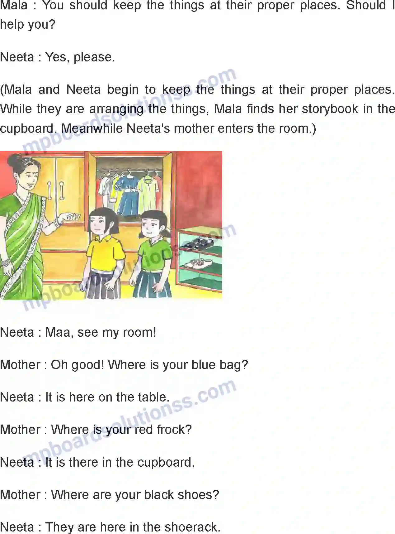 MP Board Book for Class 4 English Here And There Image 2