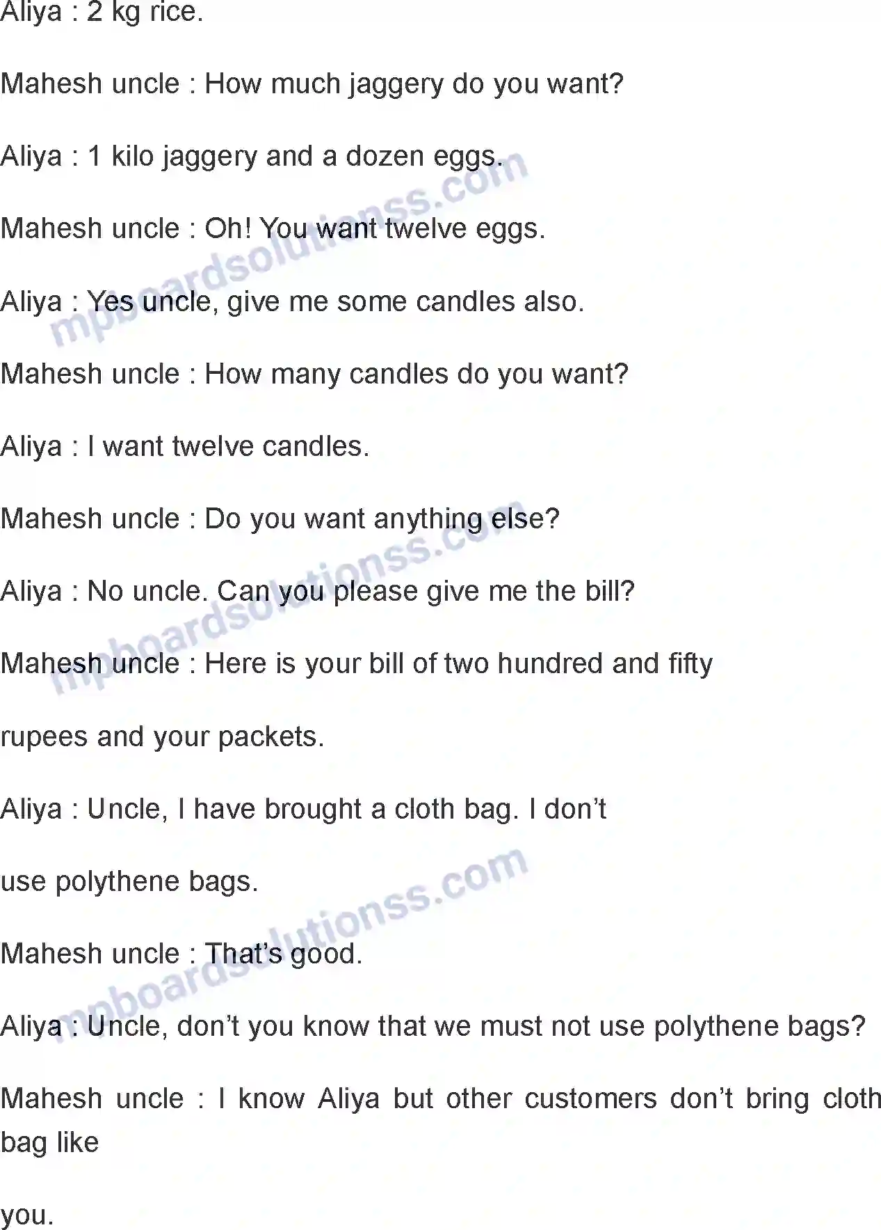 MP Board Book for Class 4 English In The Market Image 2