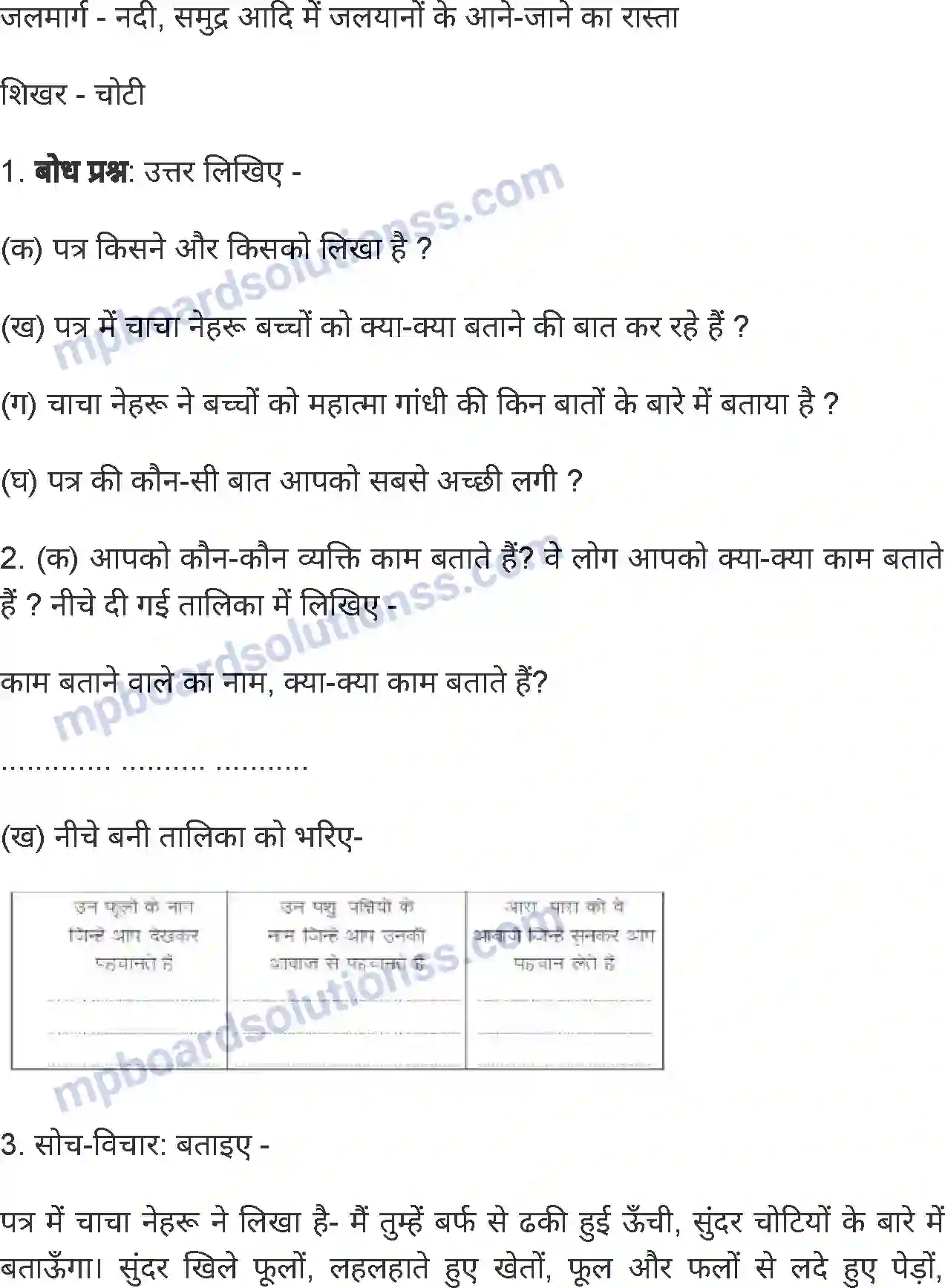 MP Board Book for Class 4 Hindi चाचा का पत्र Image 3