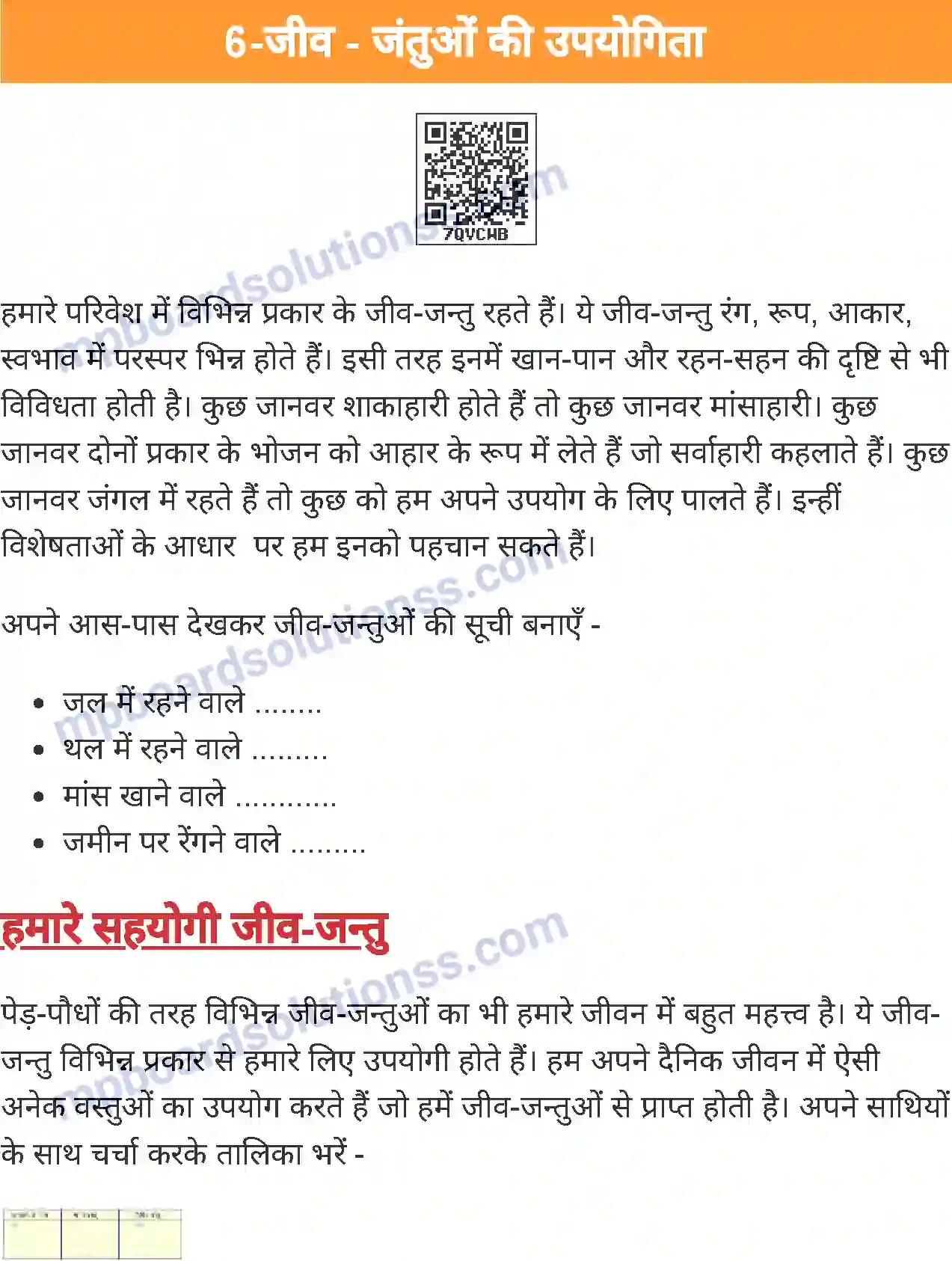 MP Board Book for Class 4 Environmental Studies जीव - जंतुओं की उपयोगिता Image 1