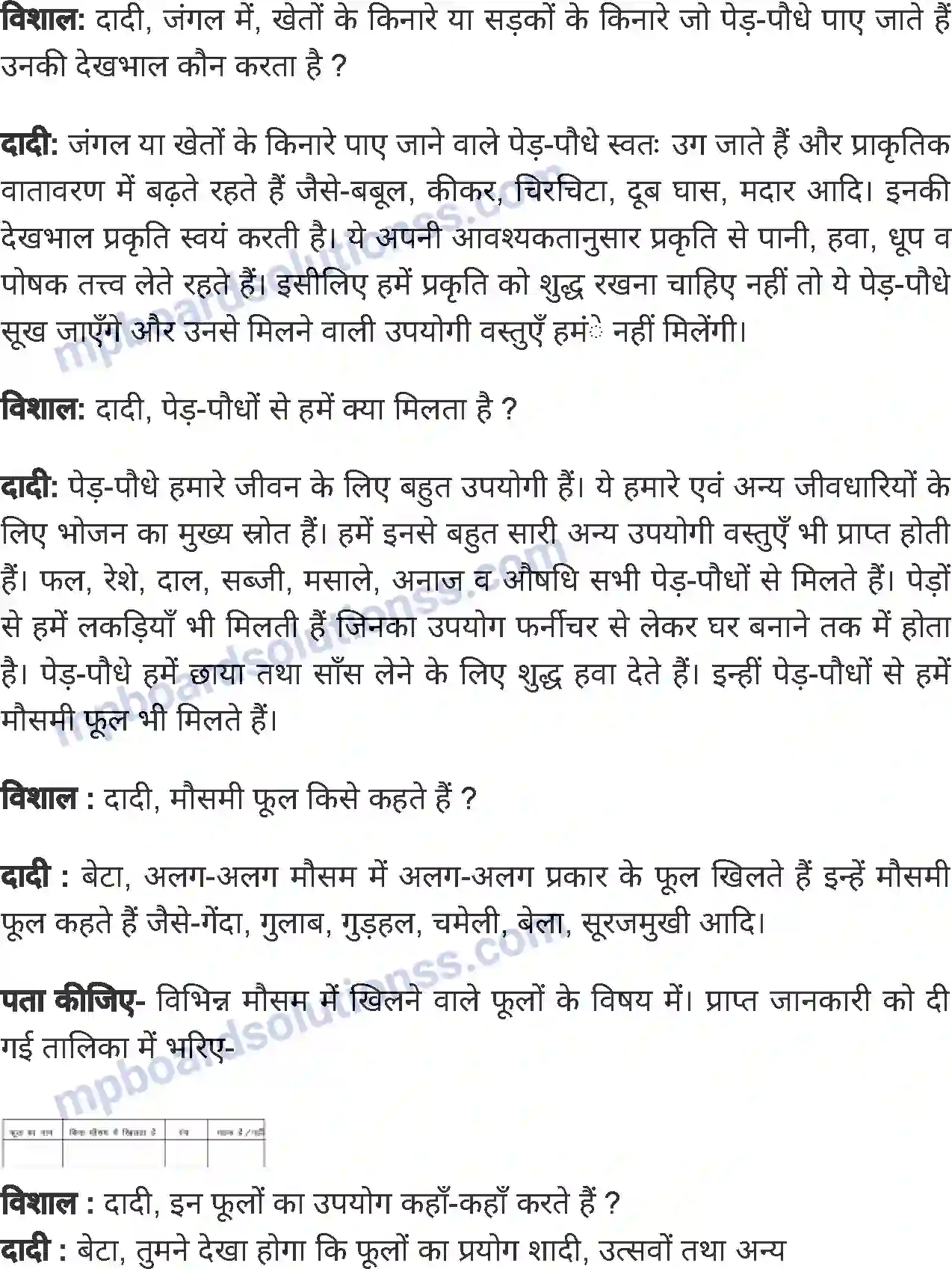 MP Board Book for Class 4 Environmental Studies दादी माँ की बगिया Image 4