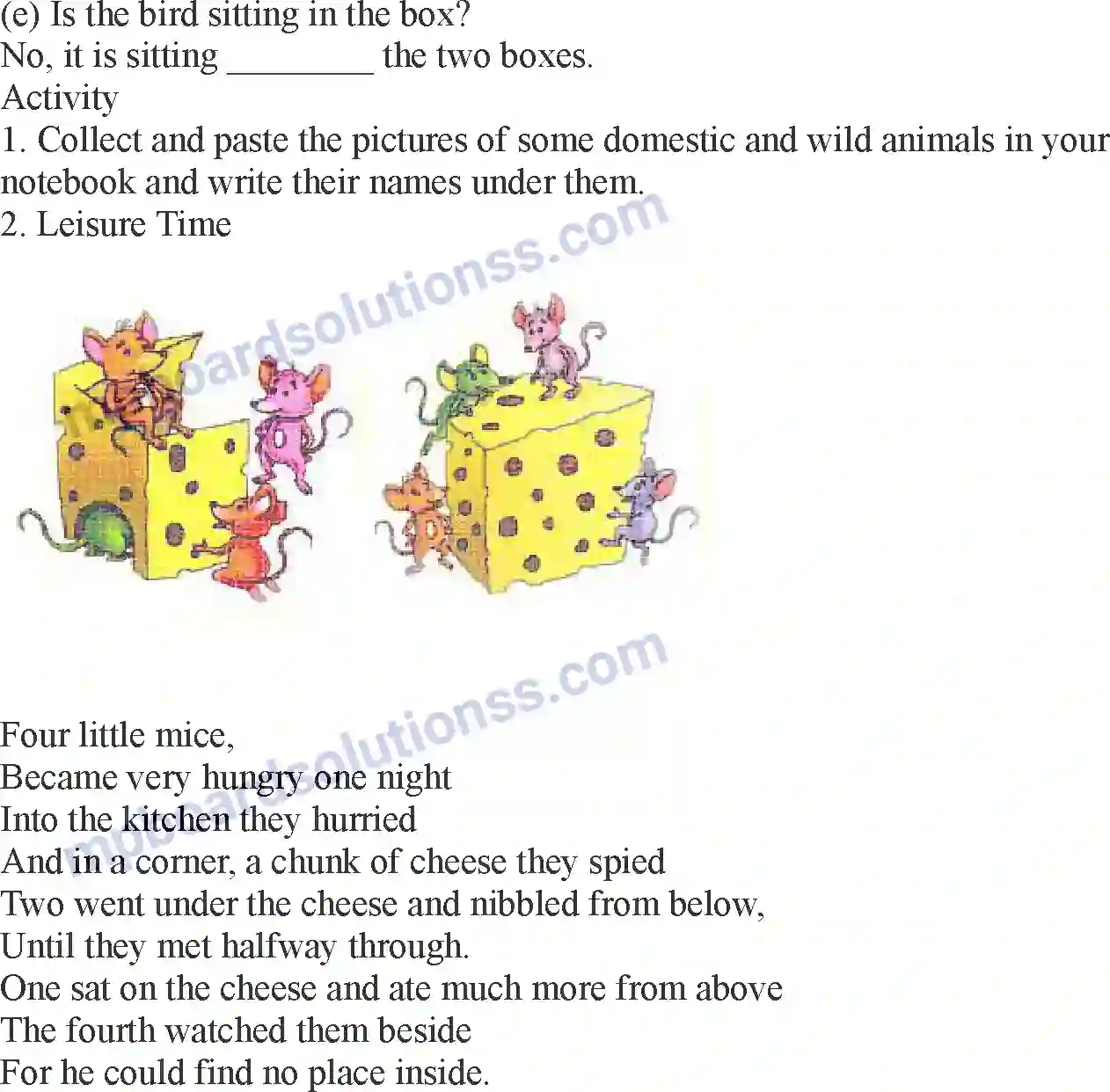 MP Board Book for Class 5 English In The Zoo Image 3