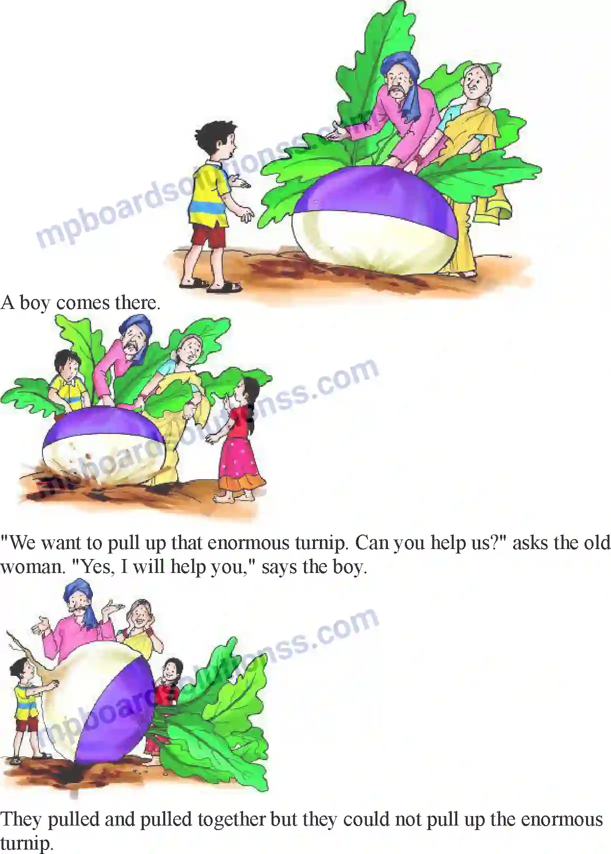 MP Board Book for Class 5 English The Enormous Turnip Image 2