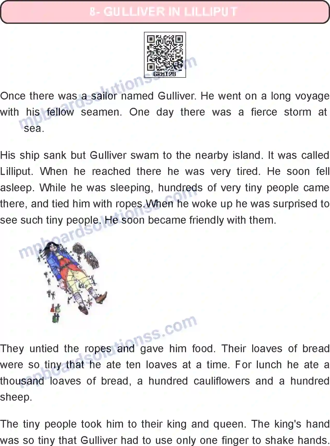 MP Board Book for Class 6 English Gulliver In Lilliput Image 1
