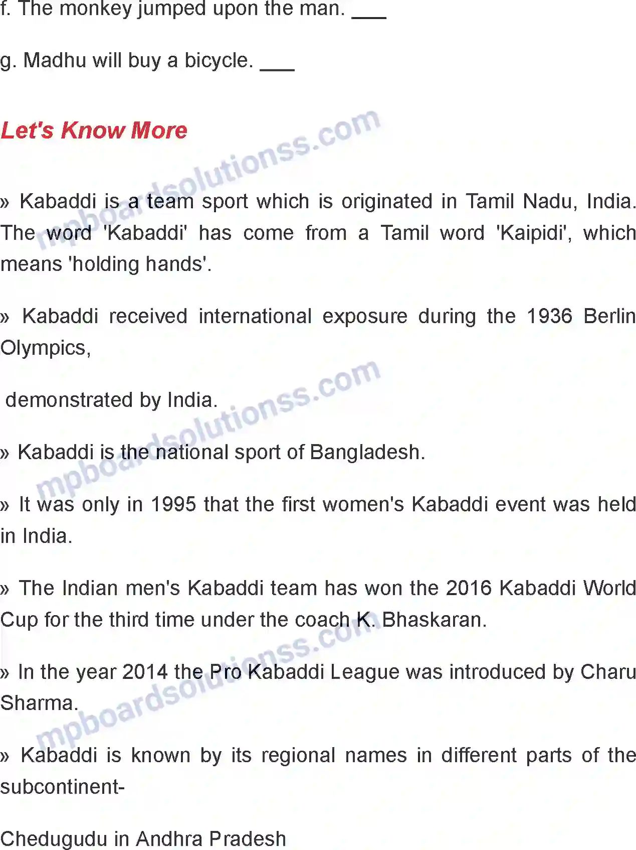 MP Board Book for Class 6 English Kabaddi Image 6