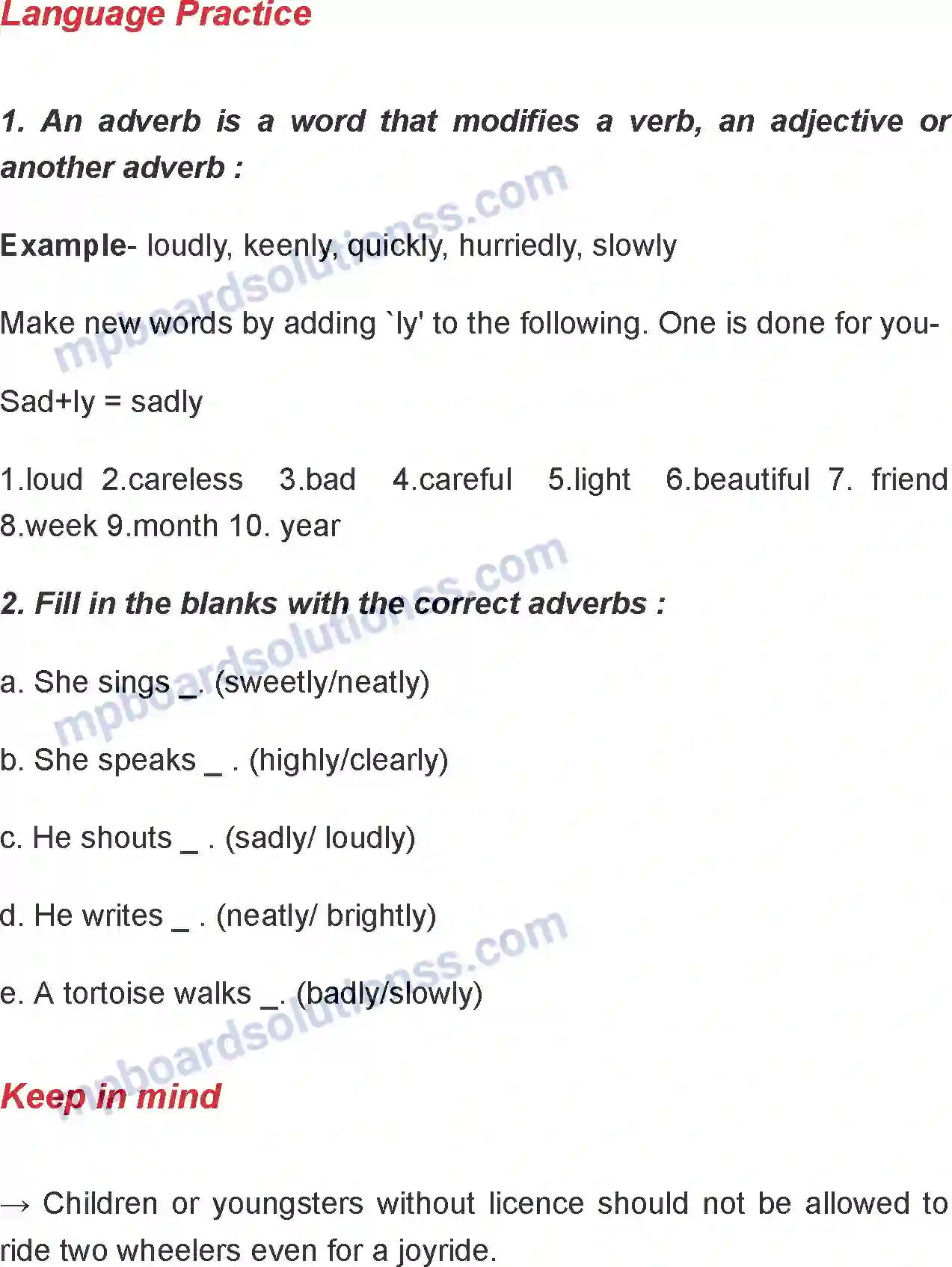 MP Board Book for Class 6 English Safety Saves Image 5