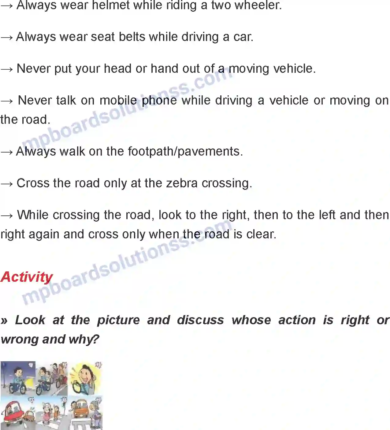 MP Board Book for Class 6 English Safety Saves Image 6