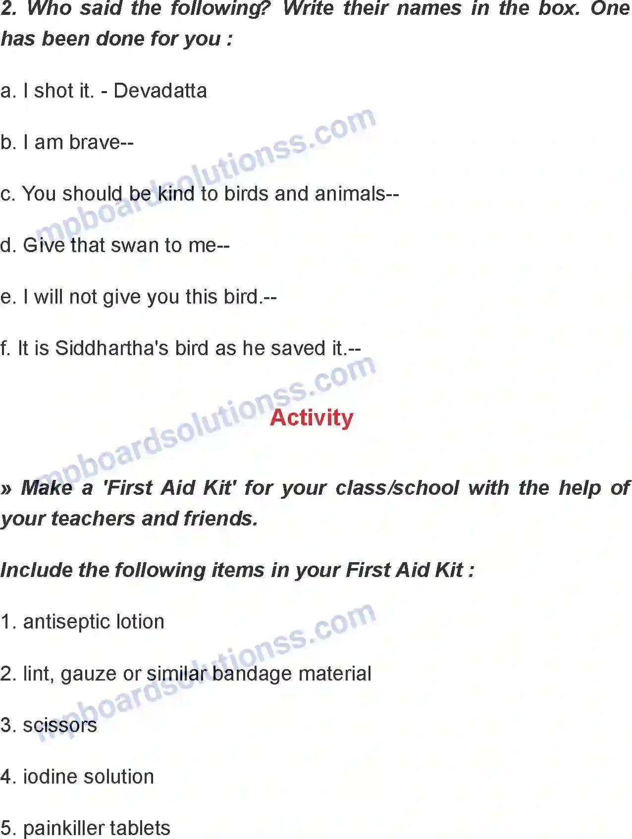 MP Board Book for Class 6 English The Kind Price Image 4
